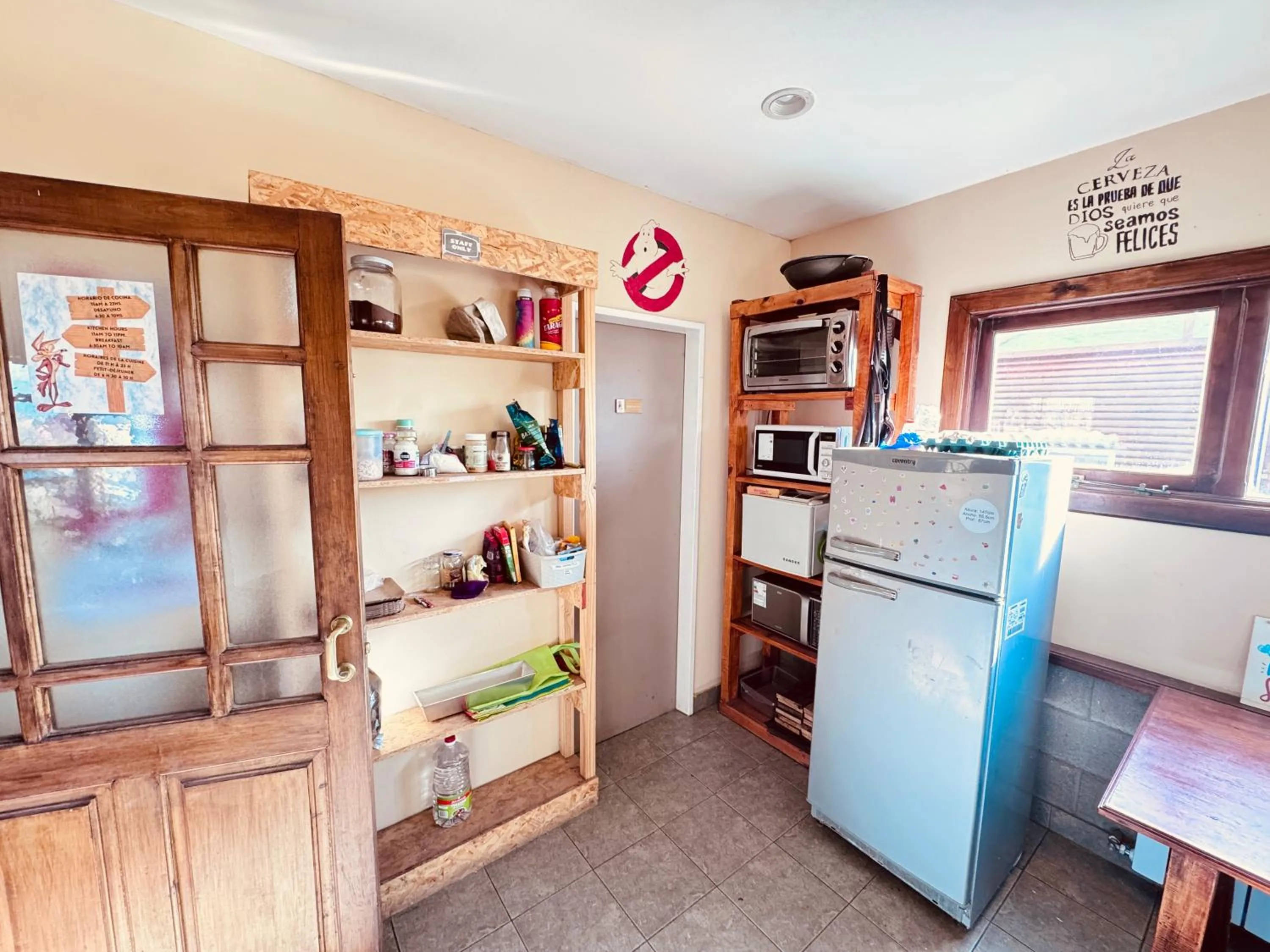 Kitchen or kitchenette in Cabañas y Hostel I Keu Ken