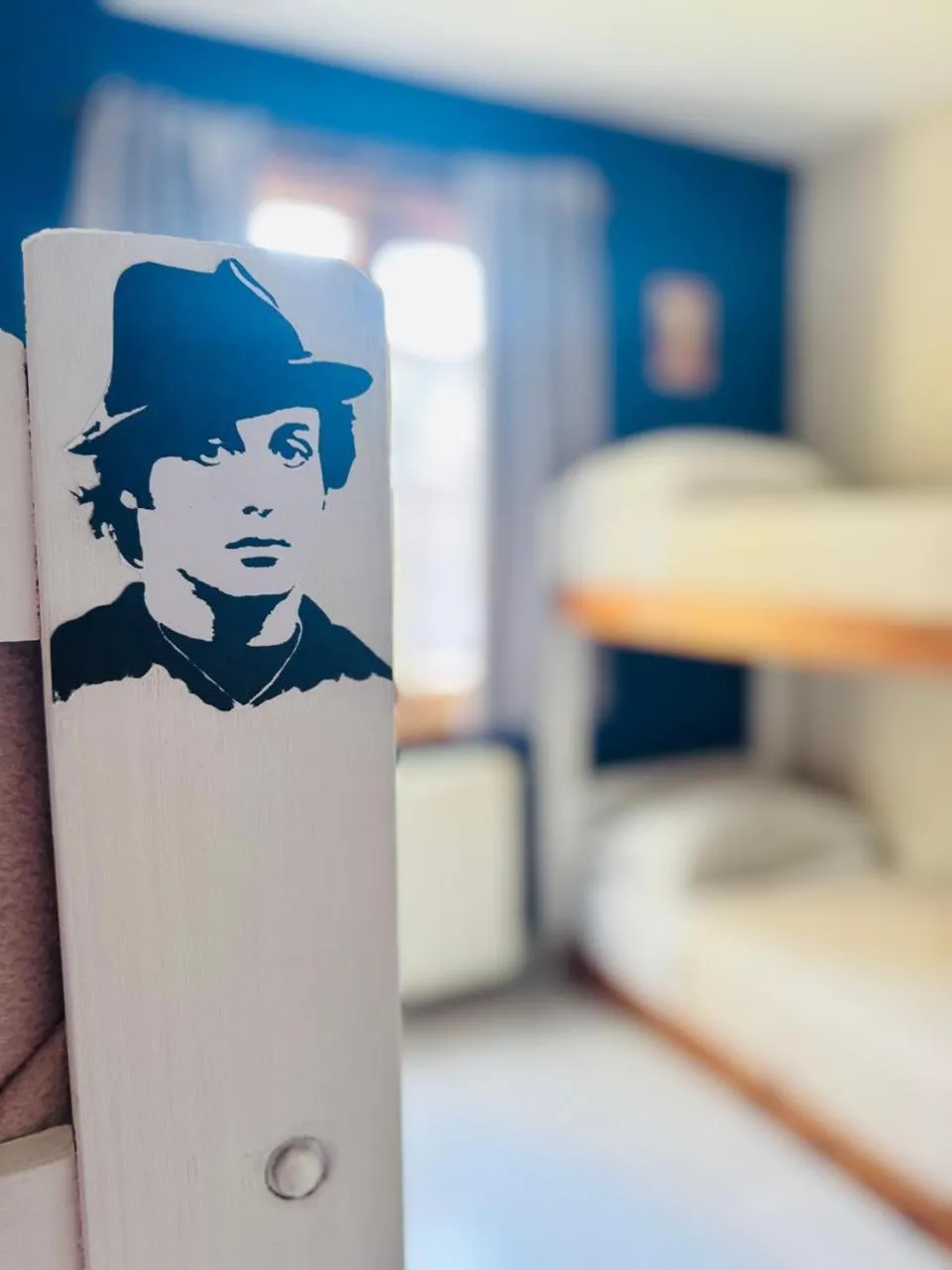 Decorative detail, Bed in Cabañas y Hostel I Keu Ken