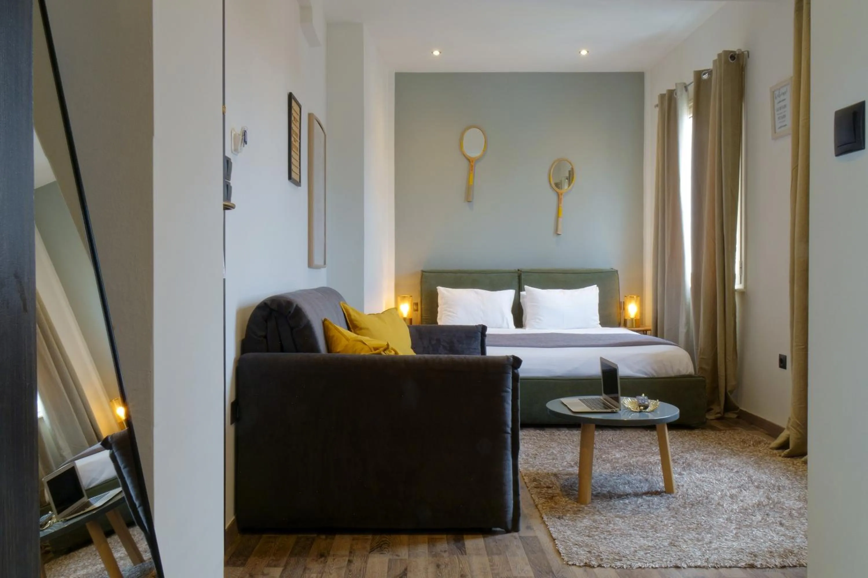 Photo of the whole room, Bed in The Athens Version Luxury Suites