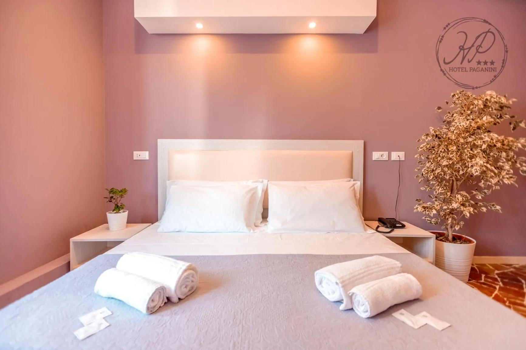 Bed in Hotel Paganini