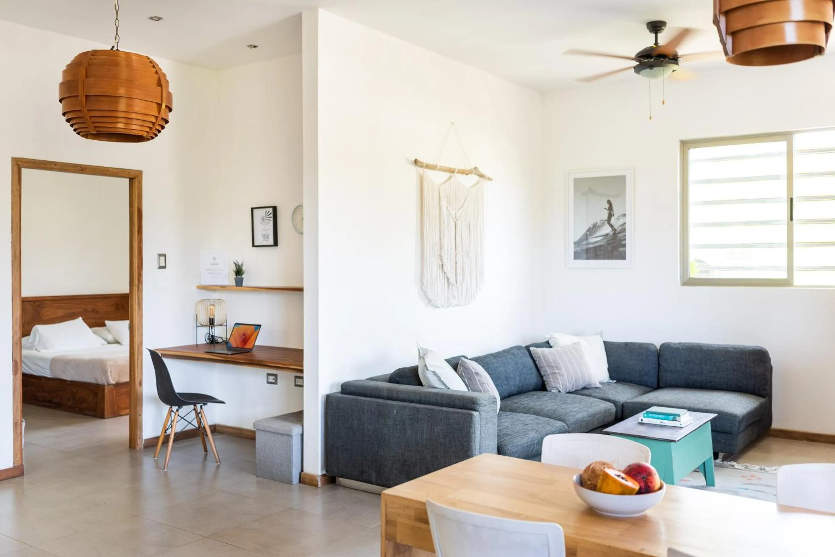 Bed in Nautilus Surf & Yoga Villas Santa Teresa