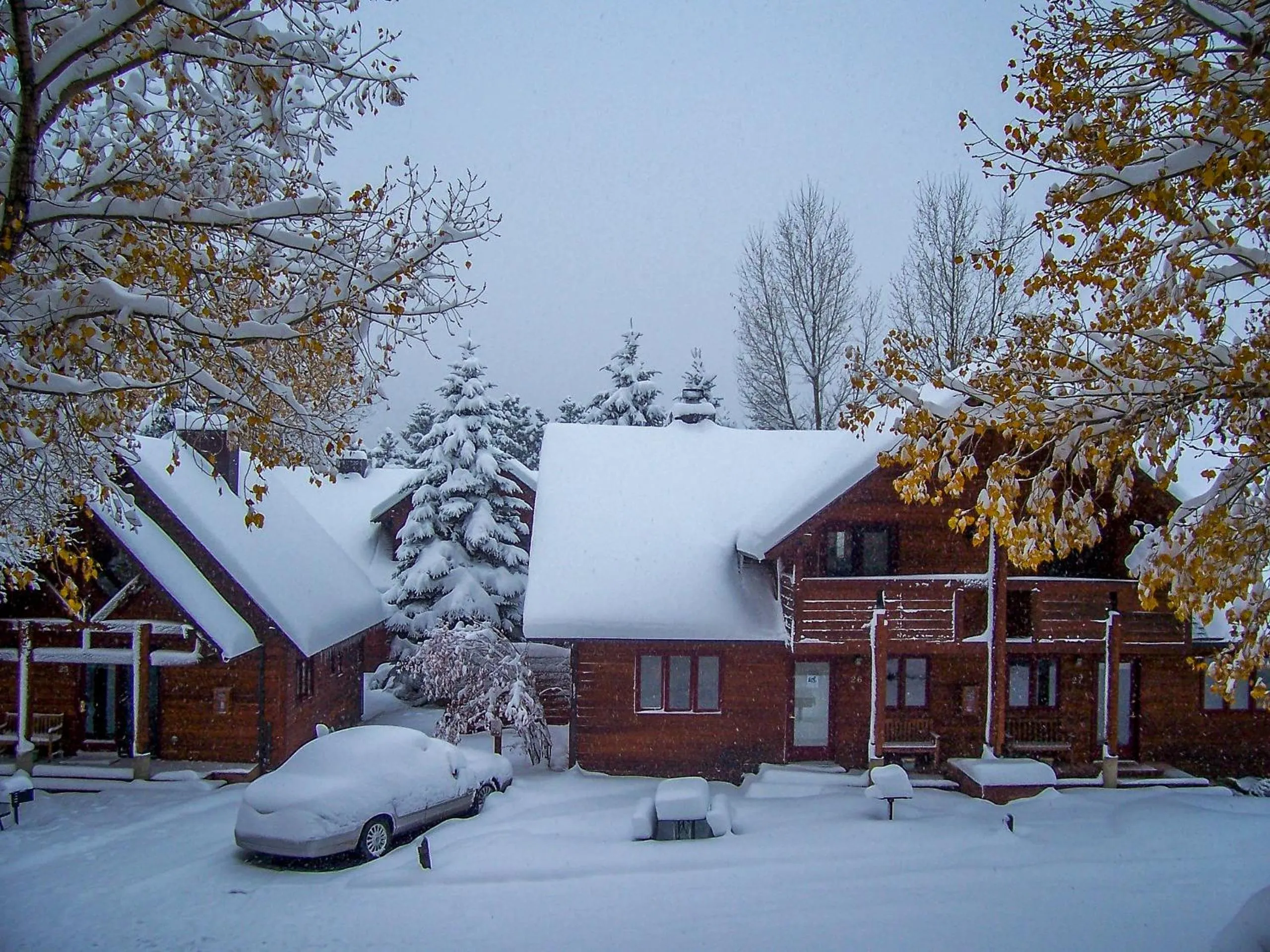 Winter in Rams Horn Village Resort