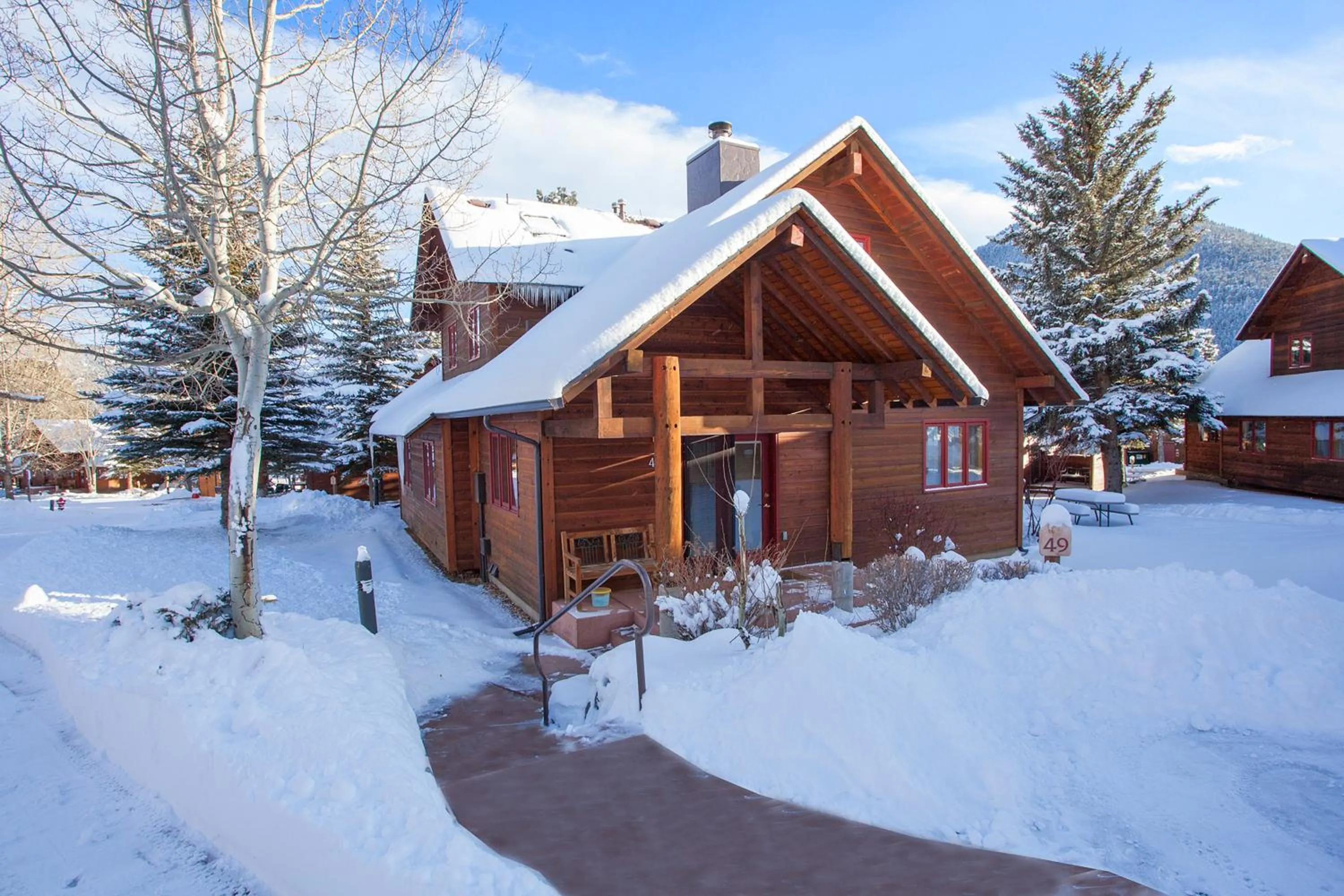 Winter in Rams Horn Village Resort