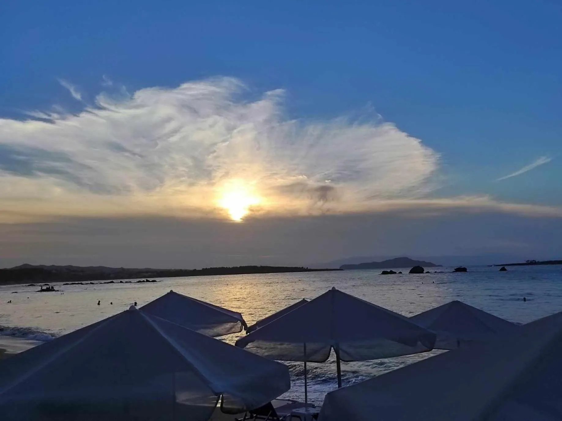 Sunset in Klinakis Beach Hotel