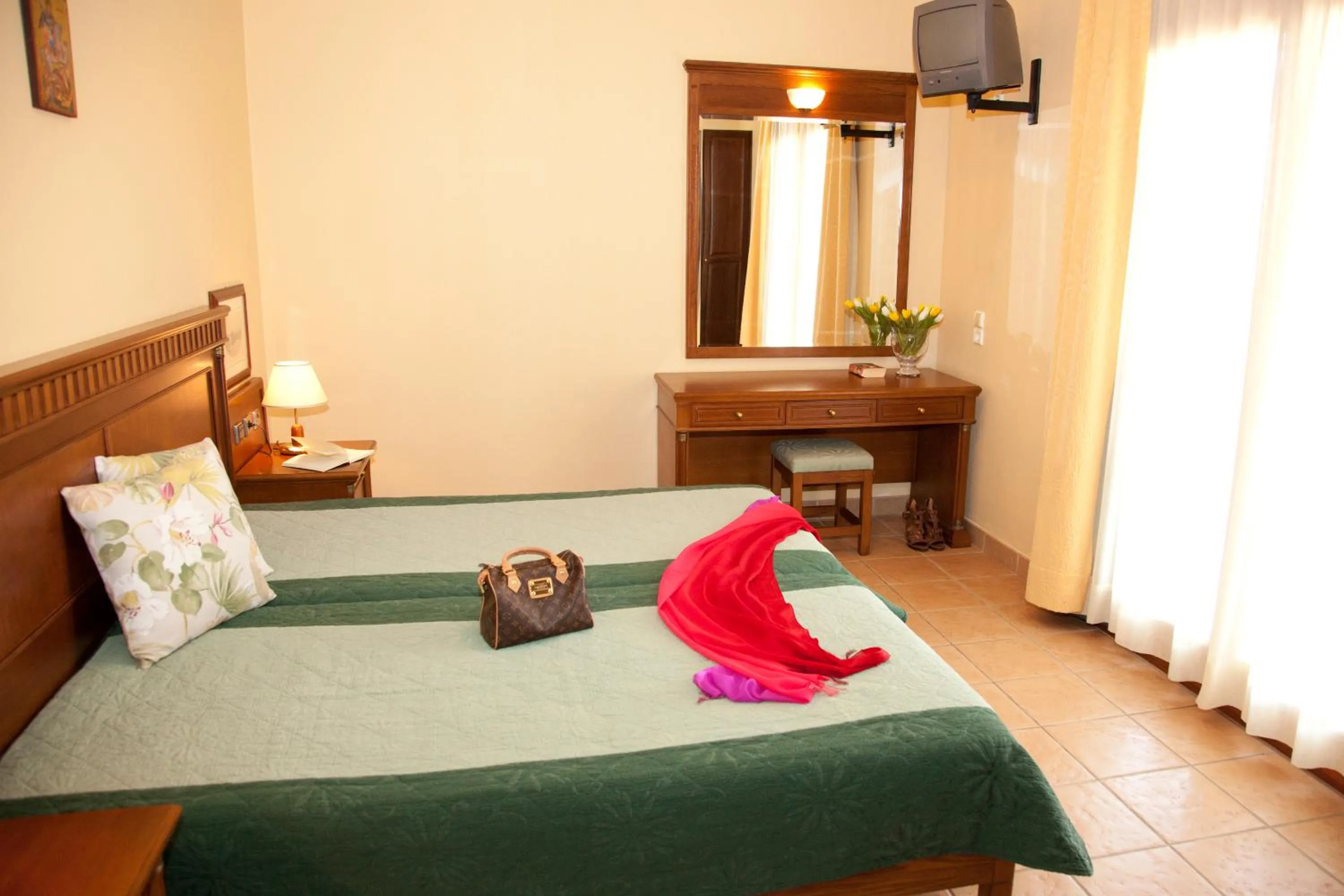 Bedroom, Bed in Mylos Hotel Apartments