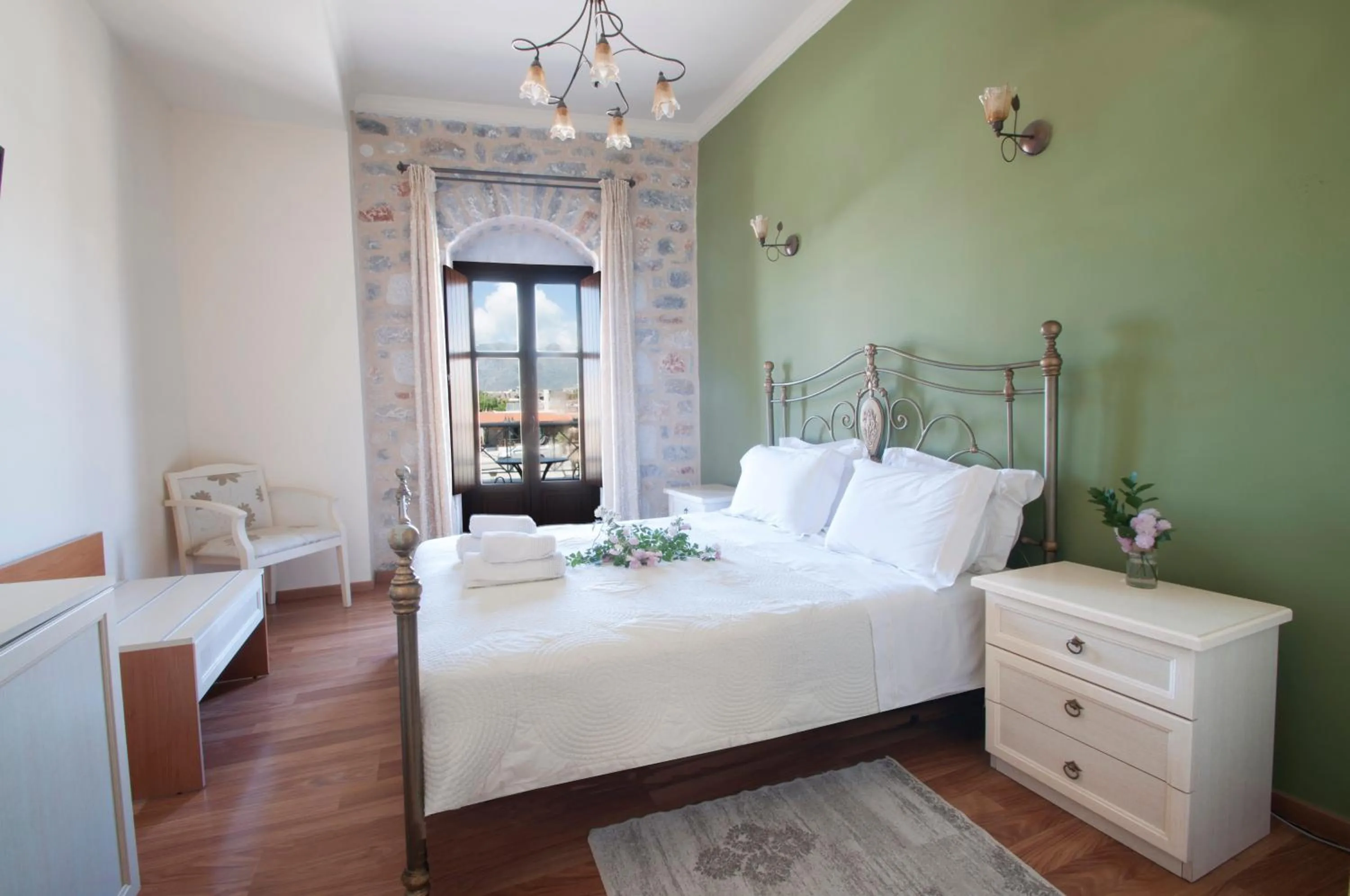 Bed in Areos Polis Boutique Hotel