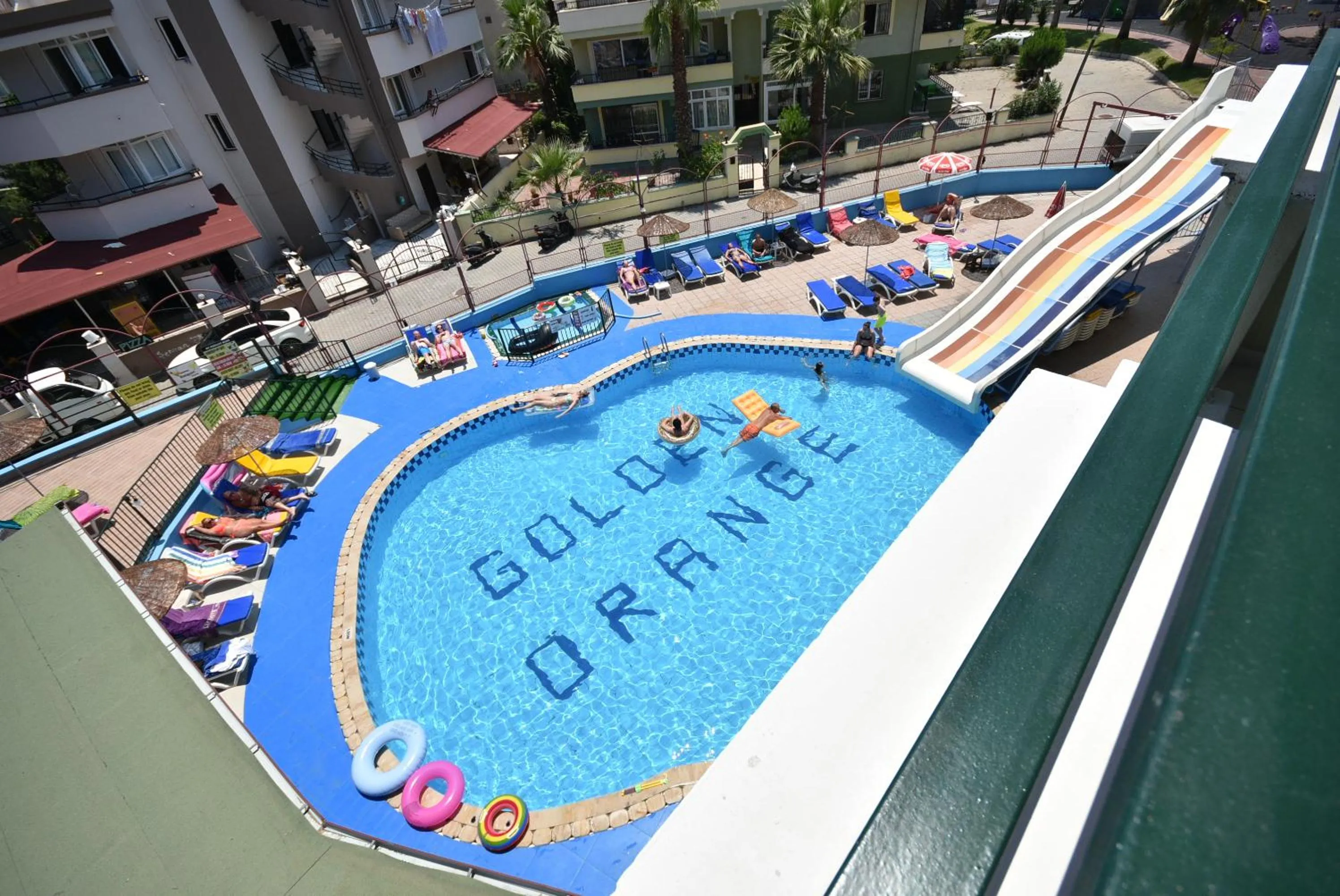 Pool view in Golden Orange Apart