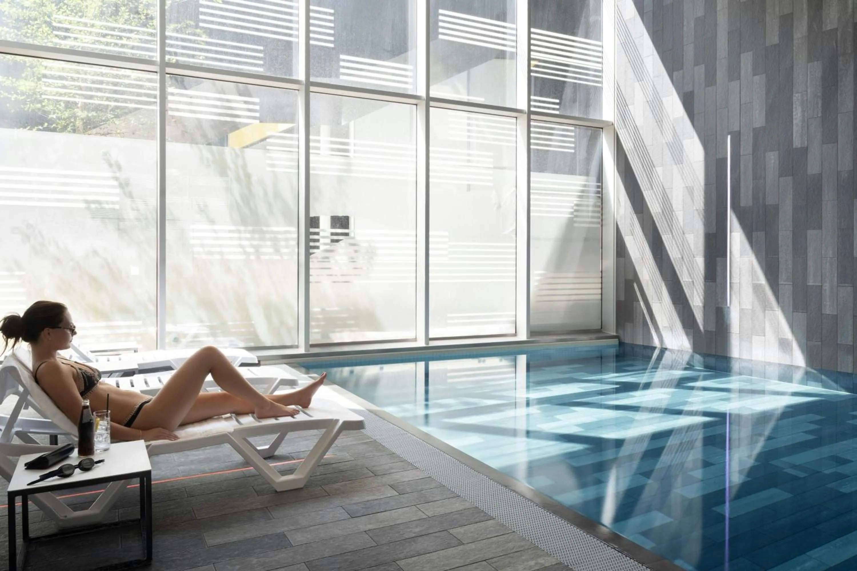 Swimming pool in Aloft London Excel