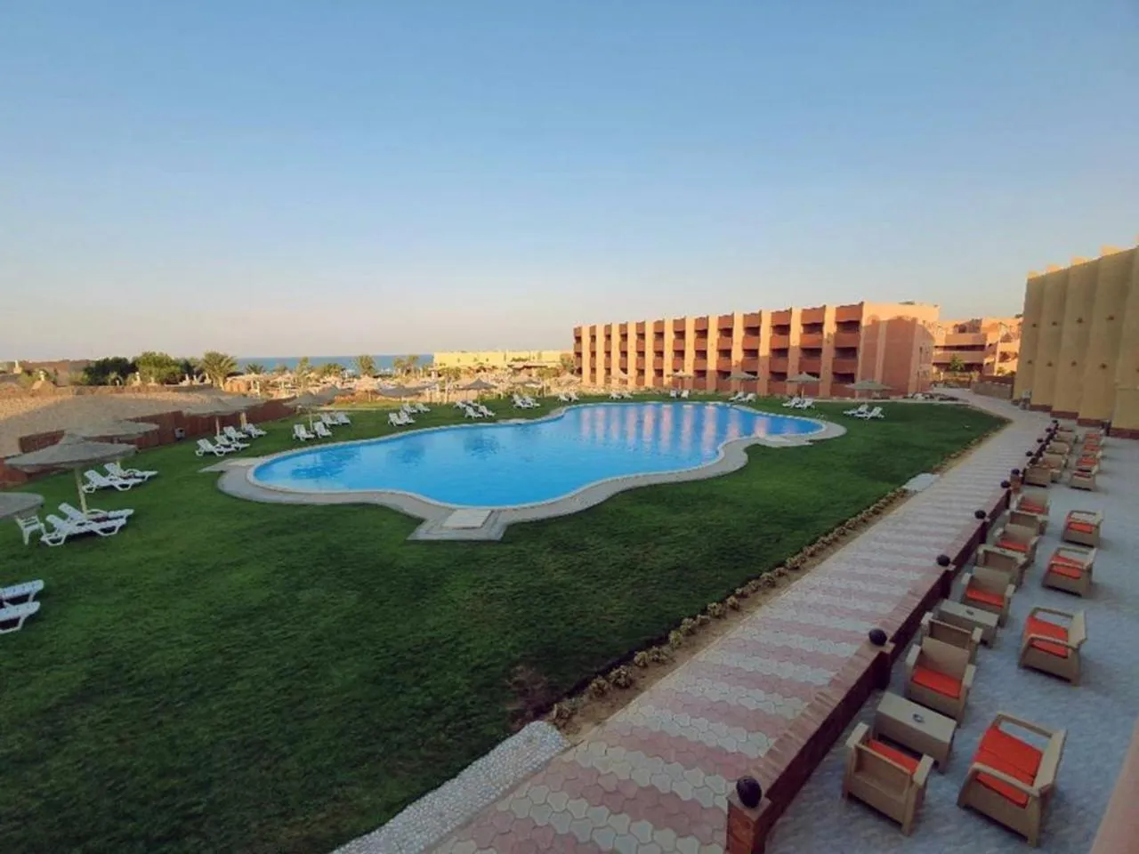 Pool view in Fanar Hotel
