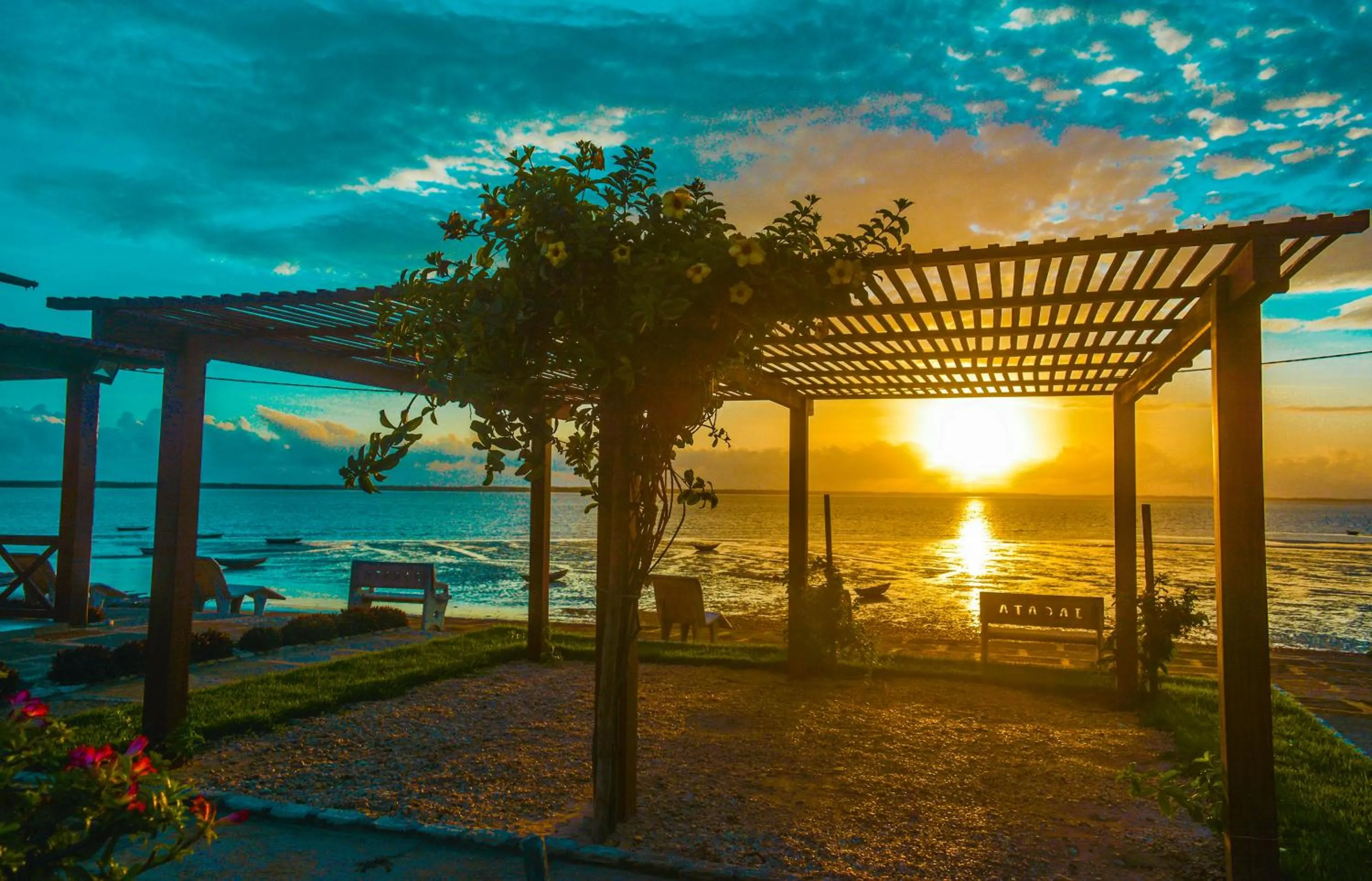 Garden view in Pousada Jagatá