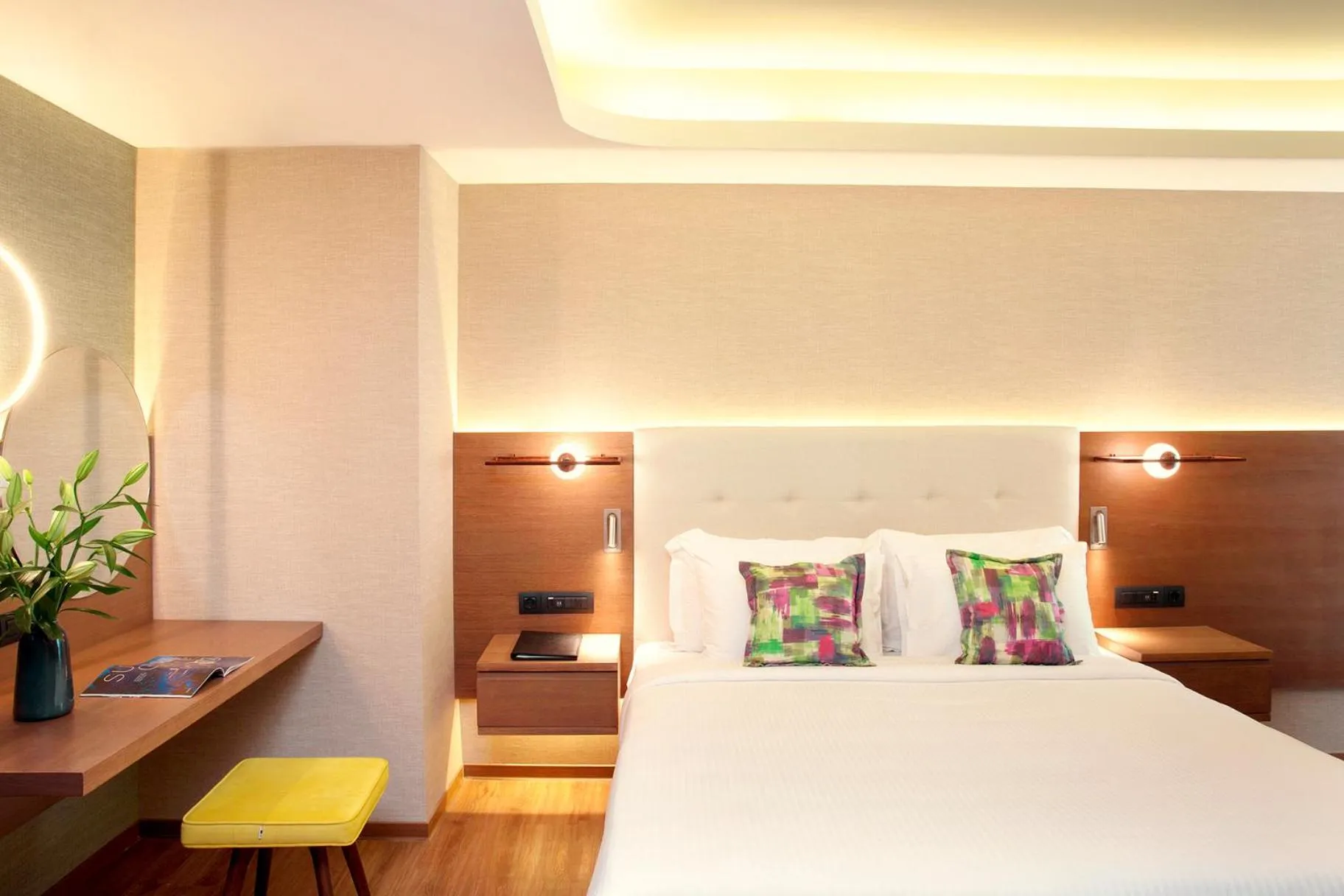 Bed in Zeus Essence Wyndham Athens Residence