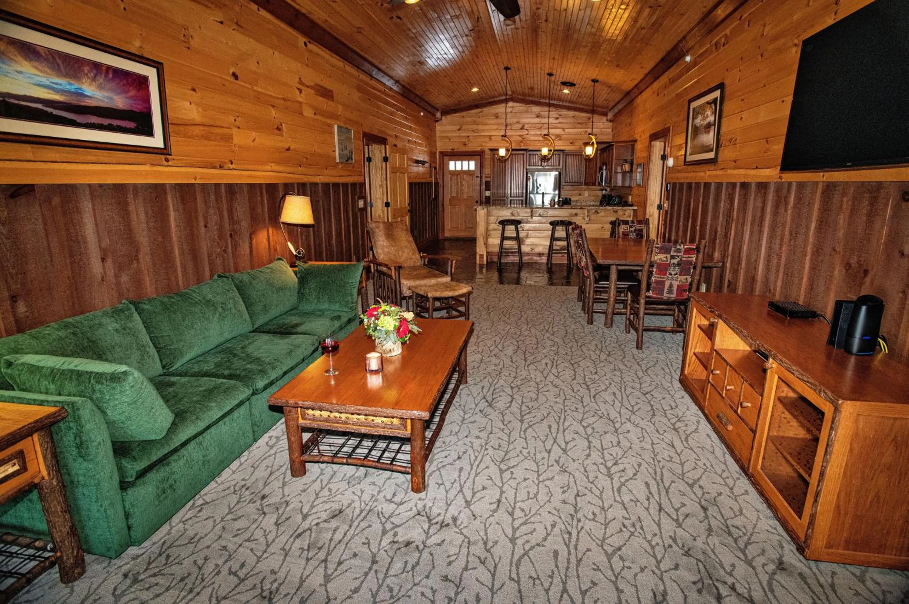 Living room in The Lodges at Cresthaven