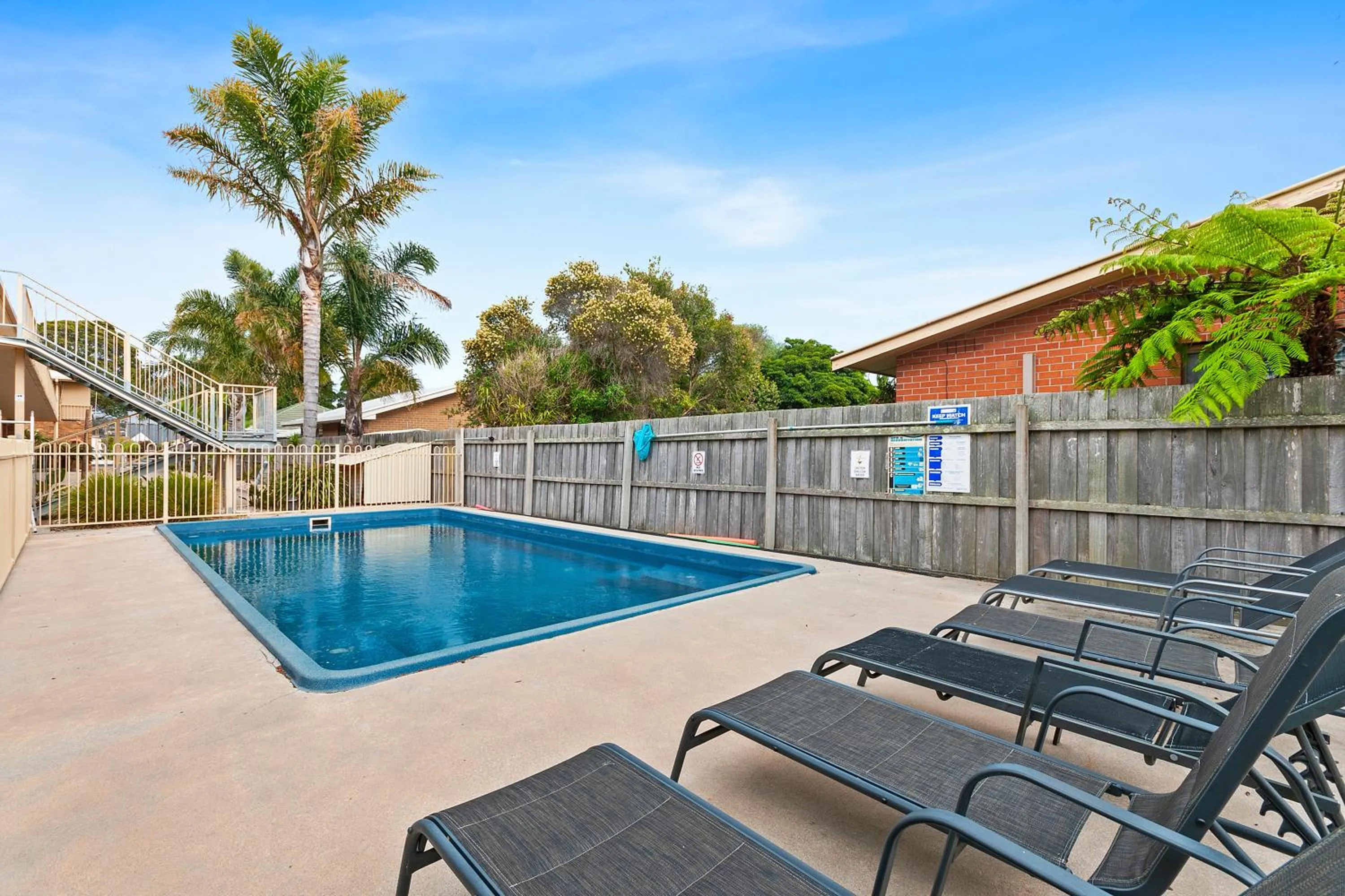 Pool view in Allambi Holiday Apartments