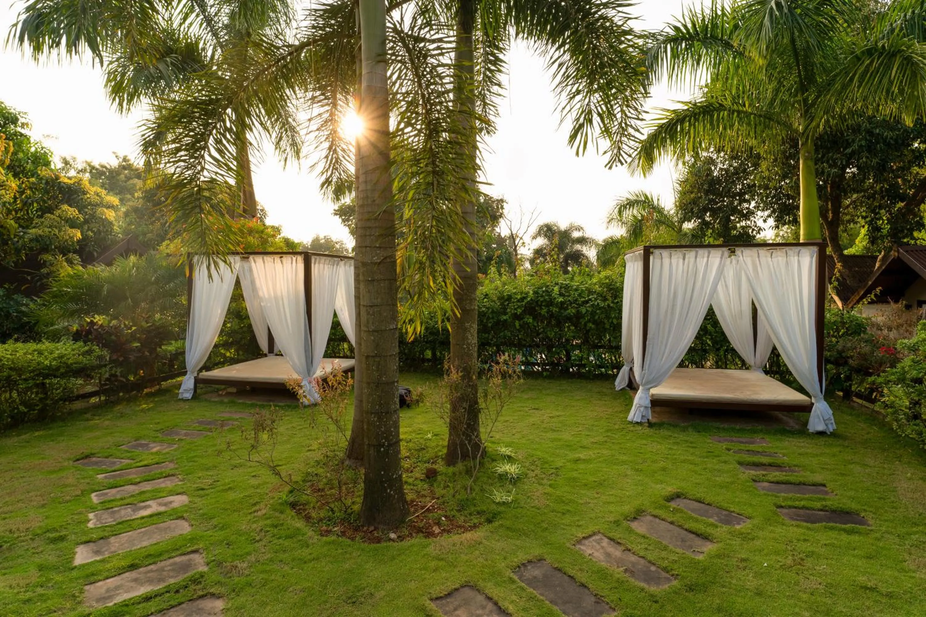 Garden view in Stone Wood Resort, Mandrem