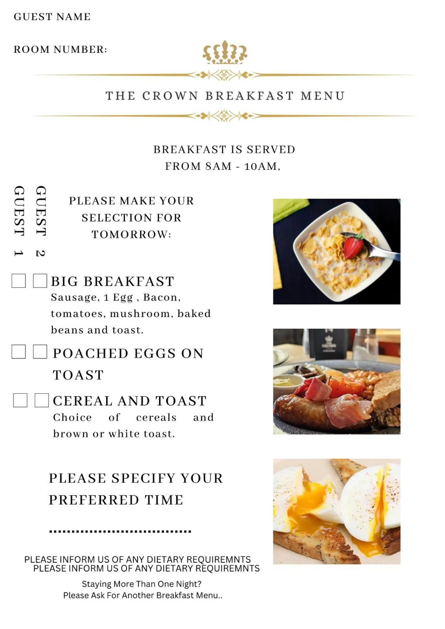 Breakfast in The Crown Aldbourne