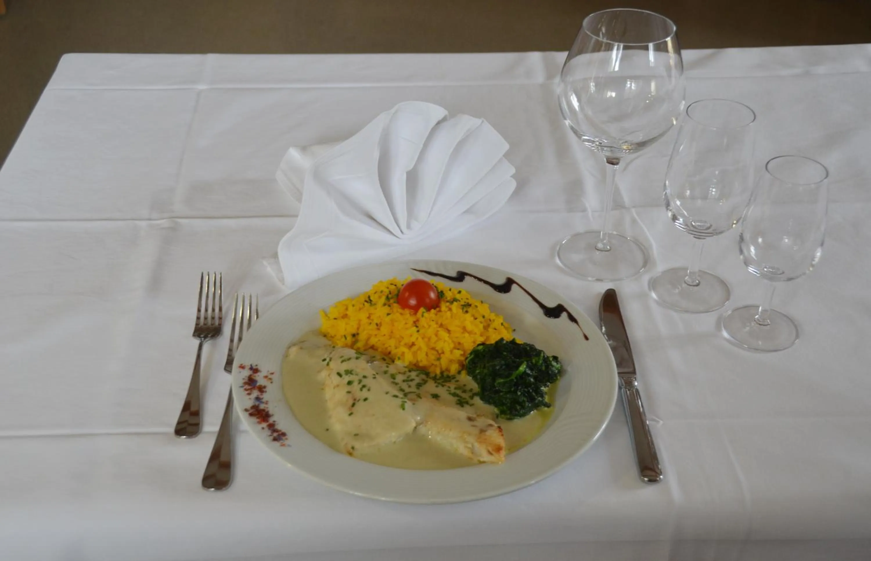 Food close-up in Hotel Restaurant Bahnhof