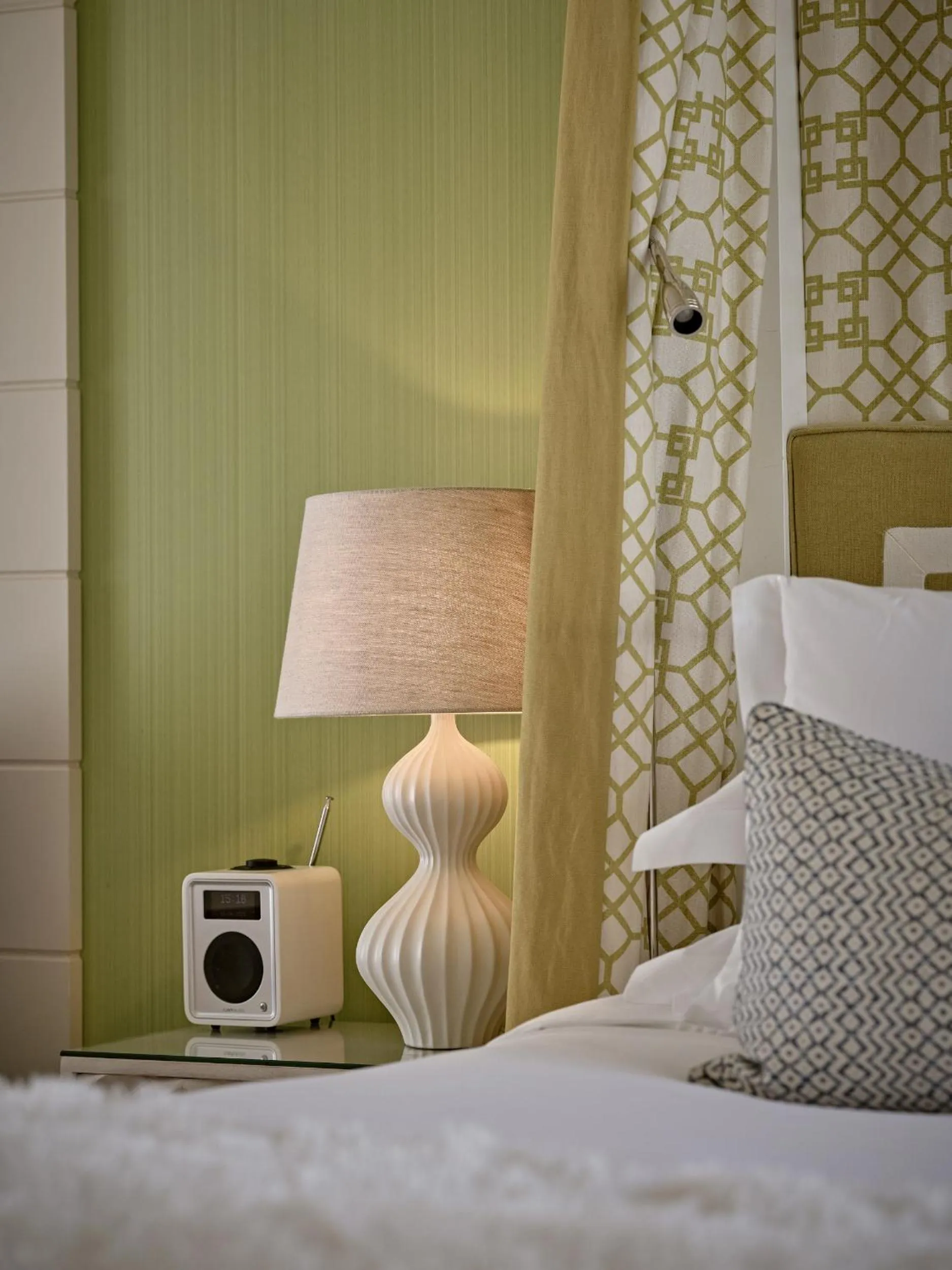 Decorative detail, Bed in Dormy House Hotel