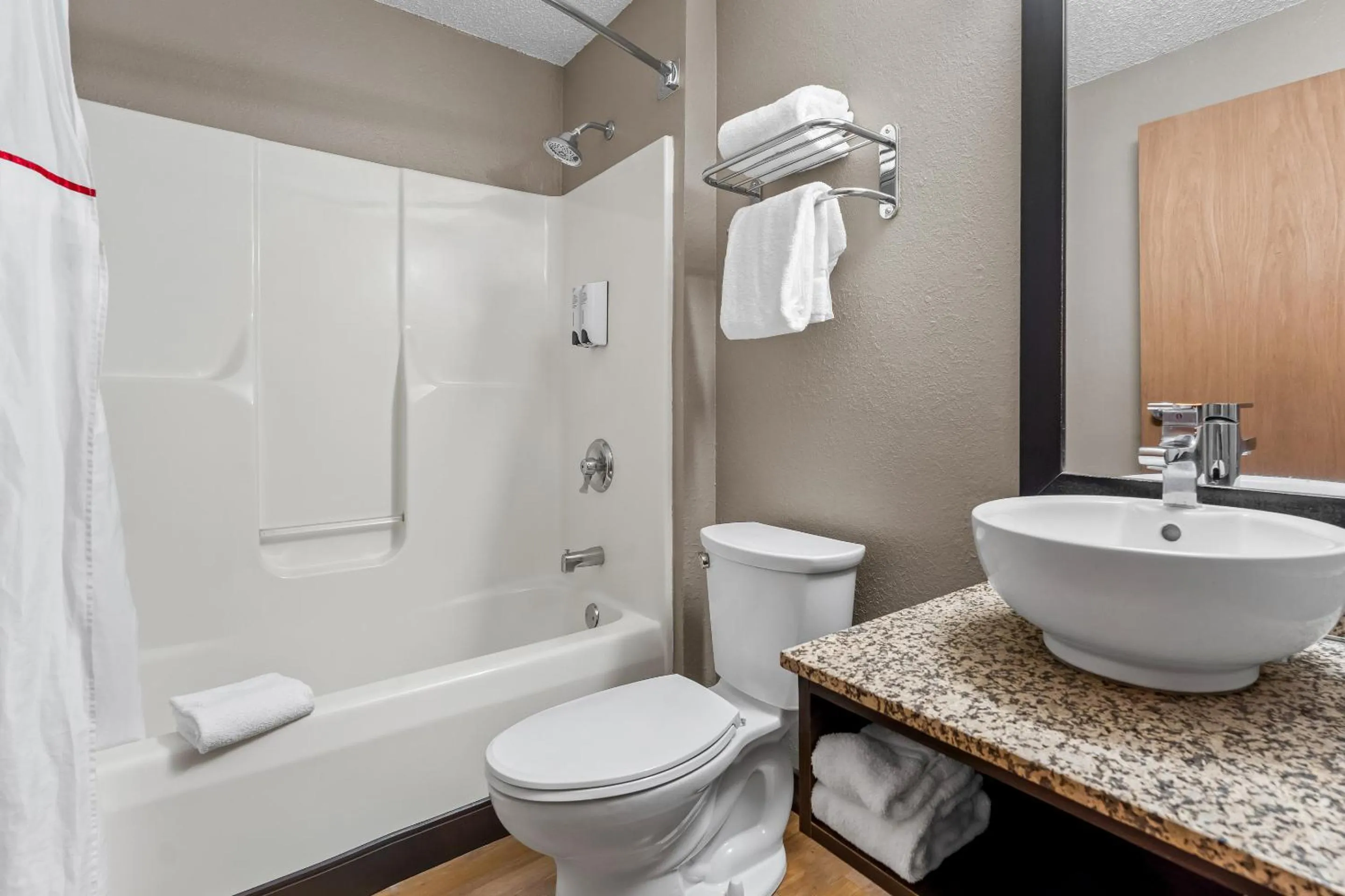 Bathroom in Red Roof Inn PLUS+ & Suites Malone