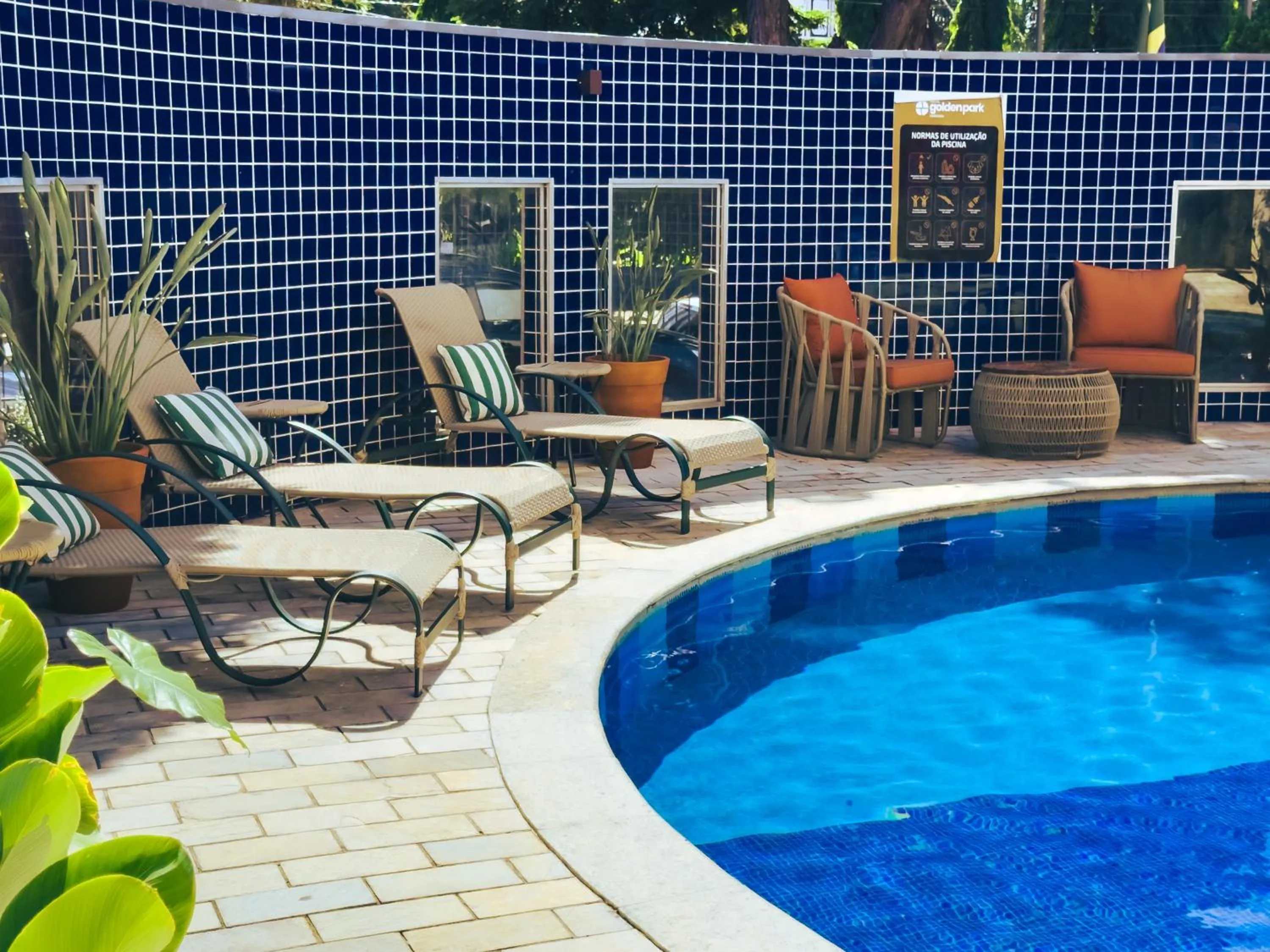 Seating area in Hotel Golden Park Uberaba By Nacional Inn