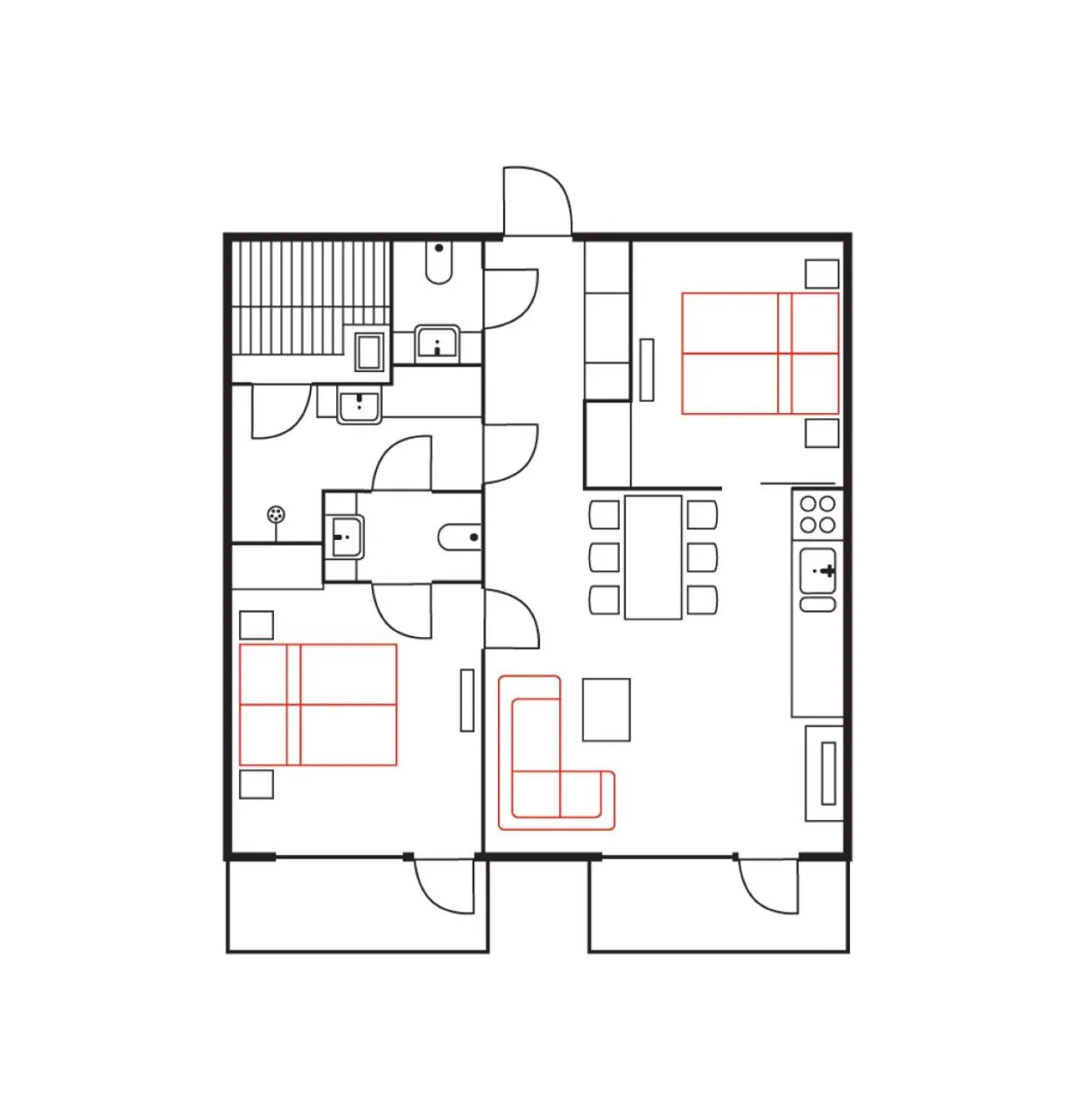 Floor plan in Ski-Inn RukaVillage