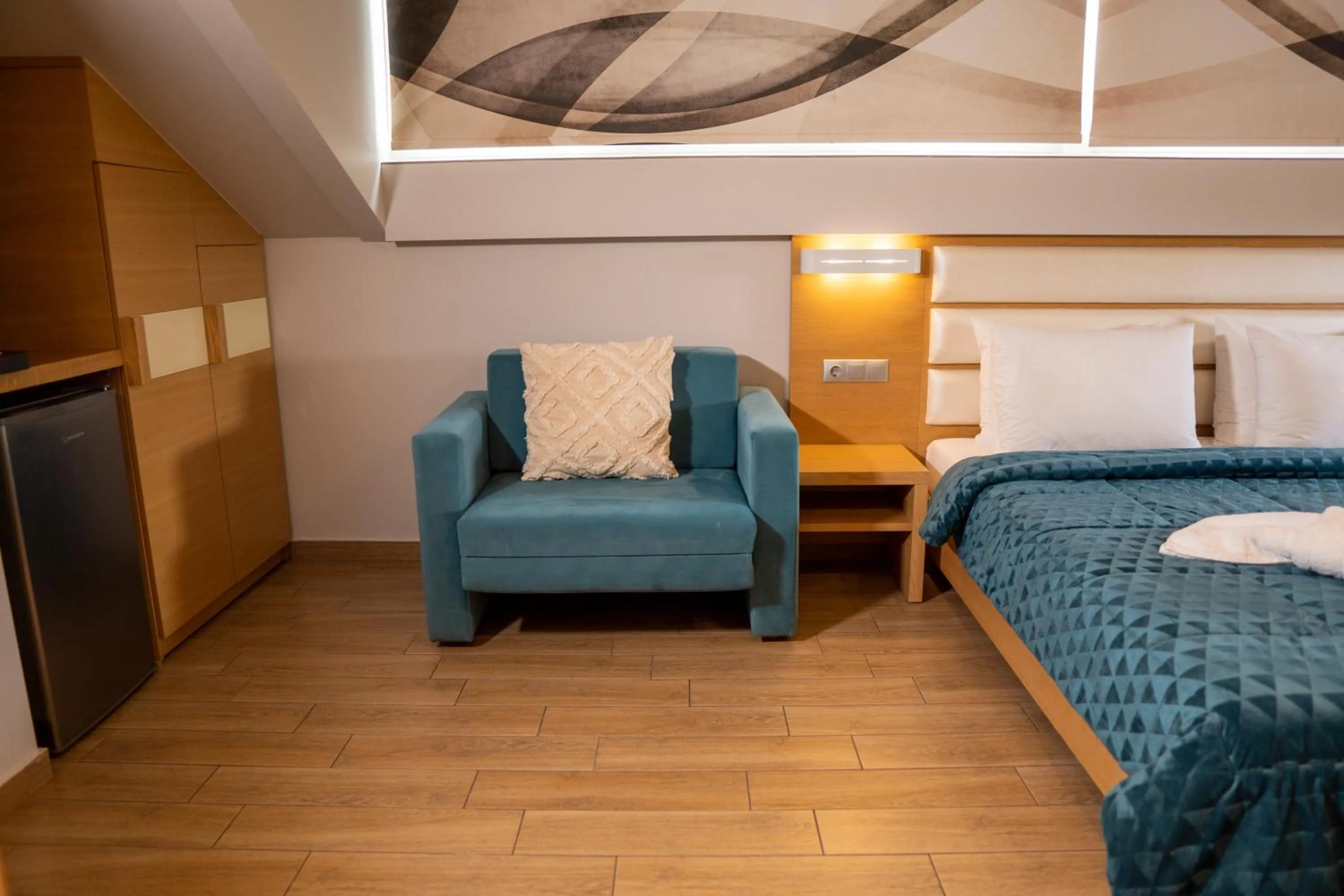 Bed in Hotel Epavlis Eleftheriadi