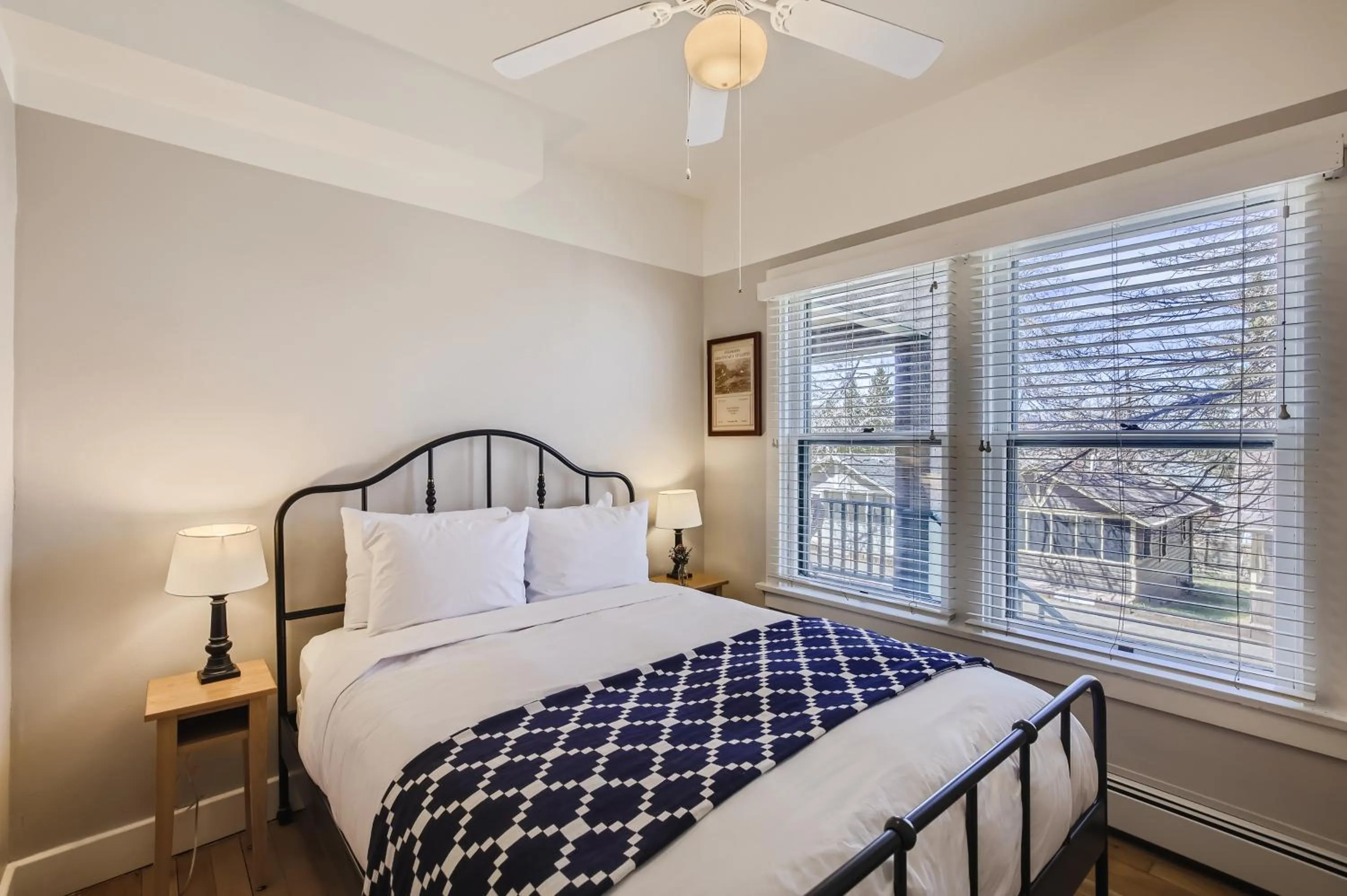 Bed in Colorado Chautauqua Cottages