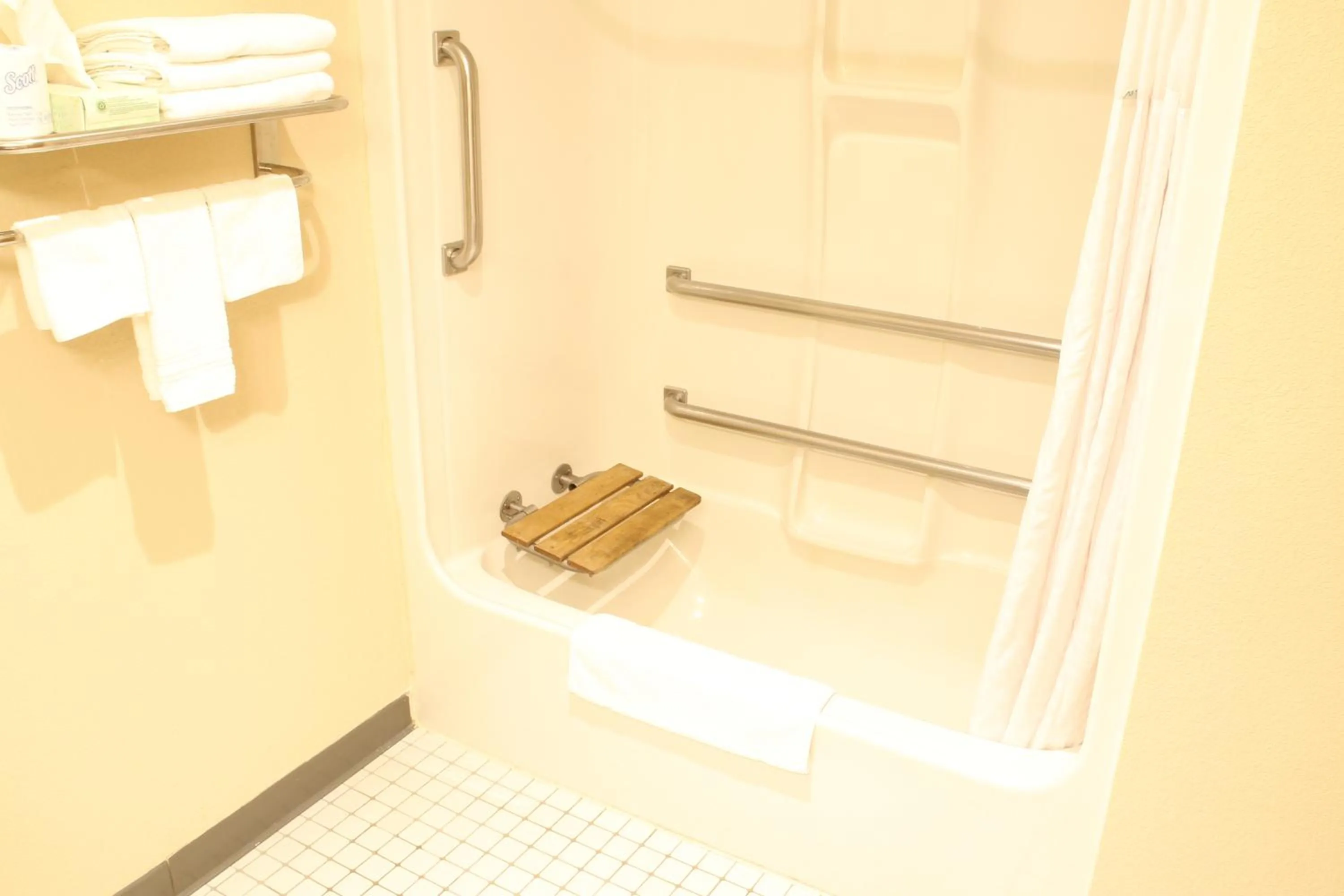 Shower in Days Inn by Wyndham Black River Falls - Access to ATV Trail
