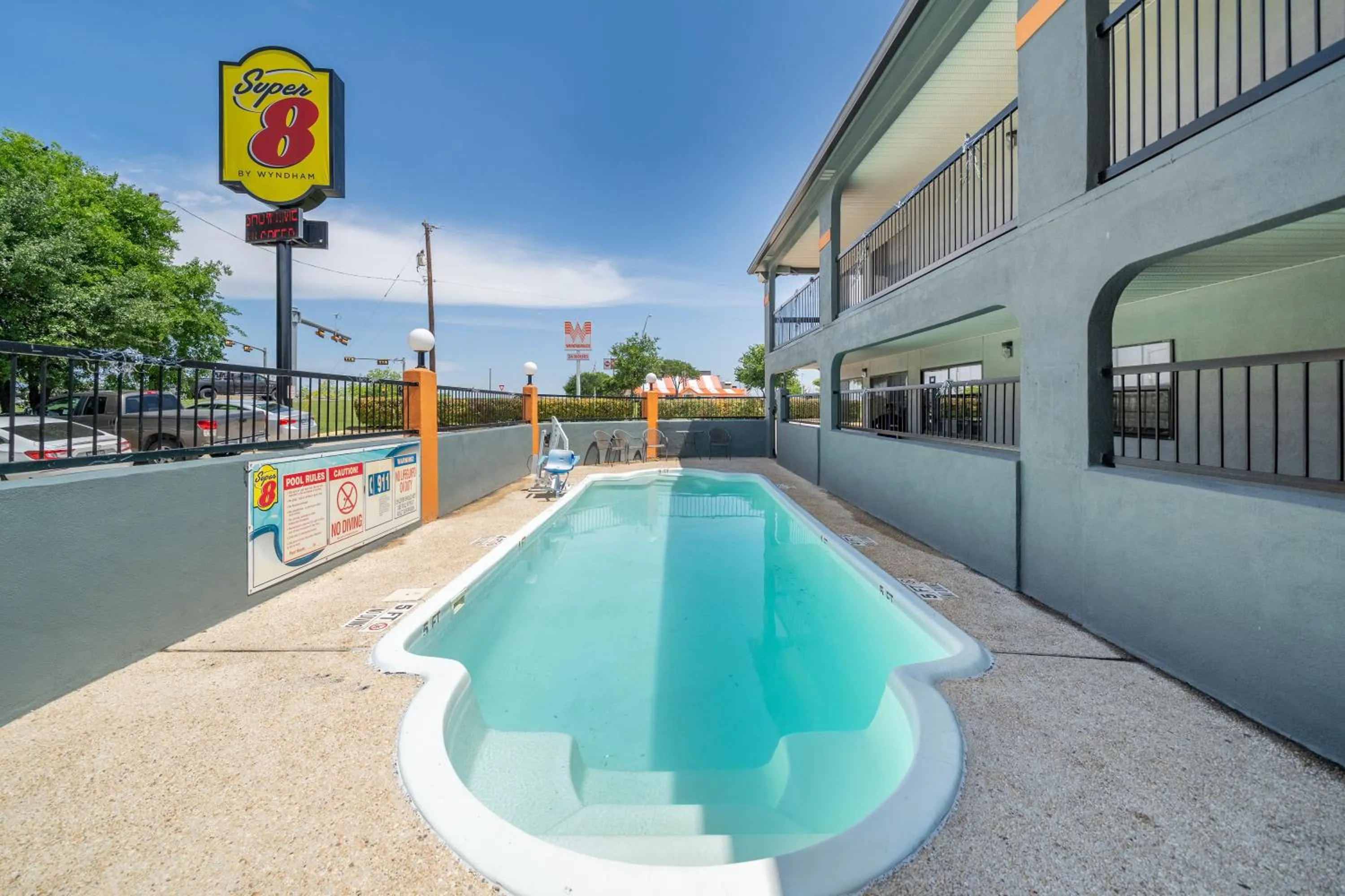Swimming pool in Super 8 by Wyndham San Antonio/Riverwalk Area