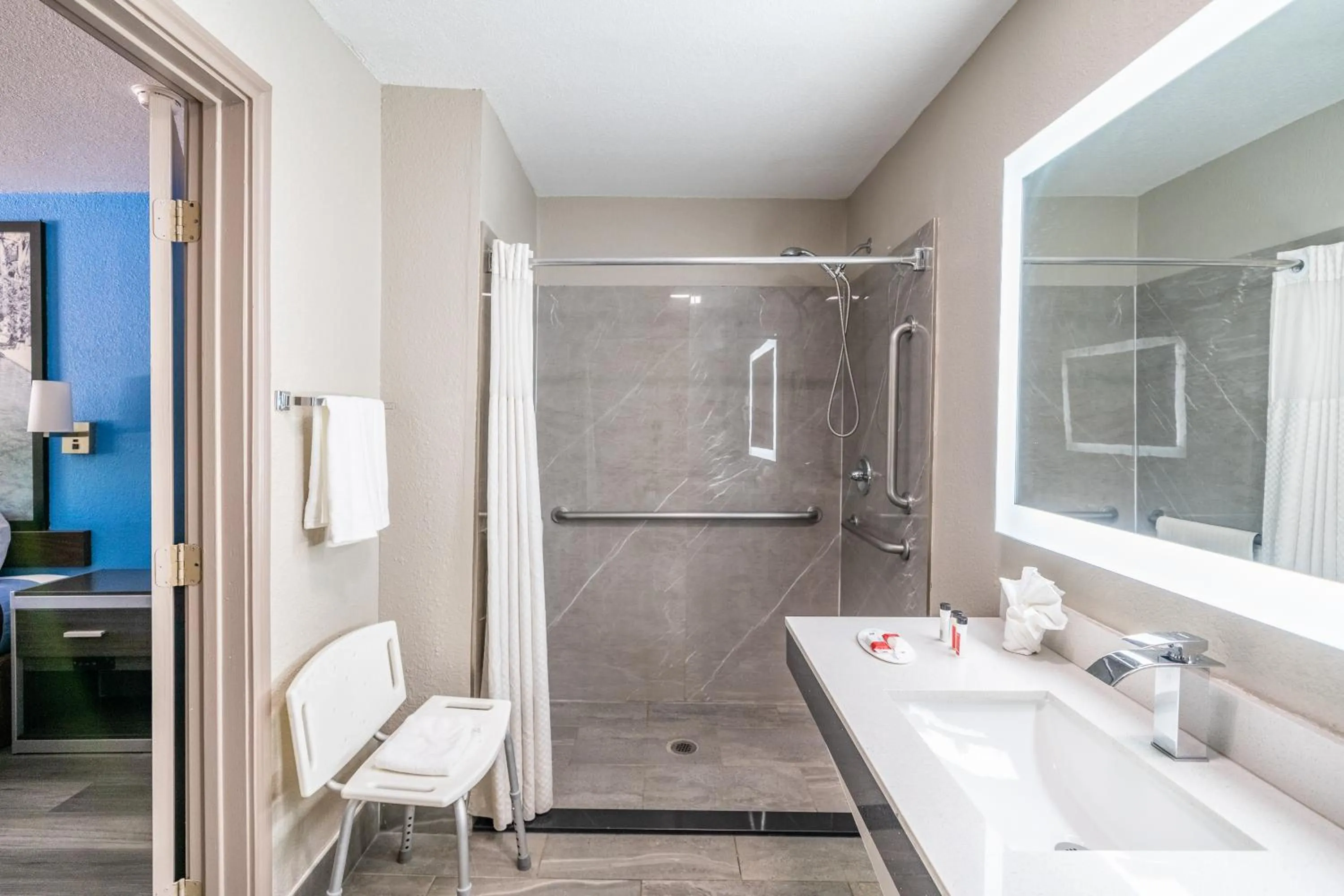 Shower in Super 8 by Wyndham San Antonio/Riverwalk Area