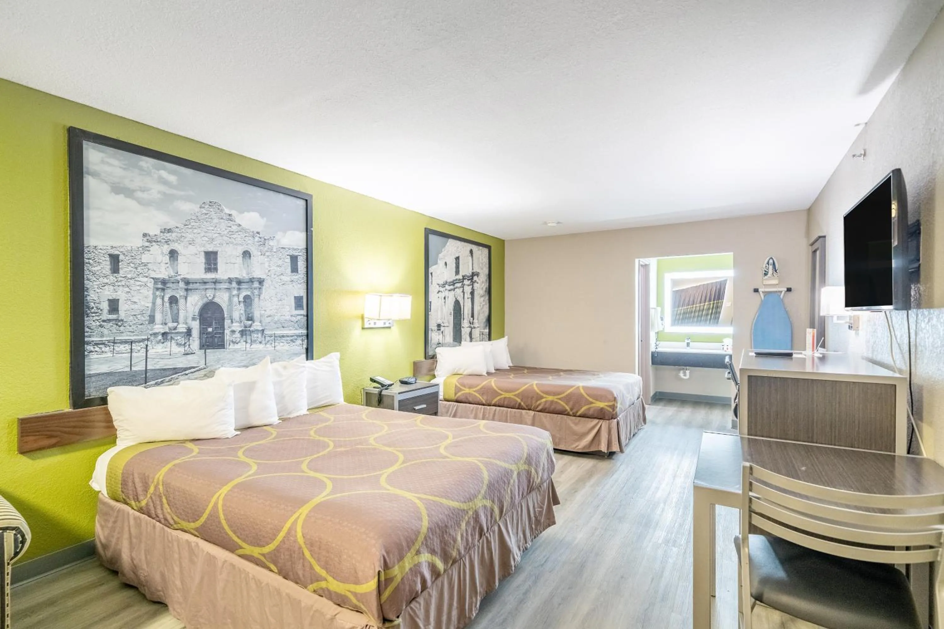 Queen Studio Suite with Two Queen Beds - Non-Smoking in Super 8 by Wyndham San Antonio/Riverwalk Area