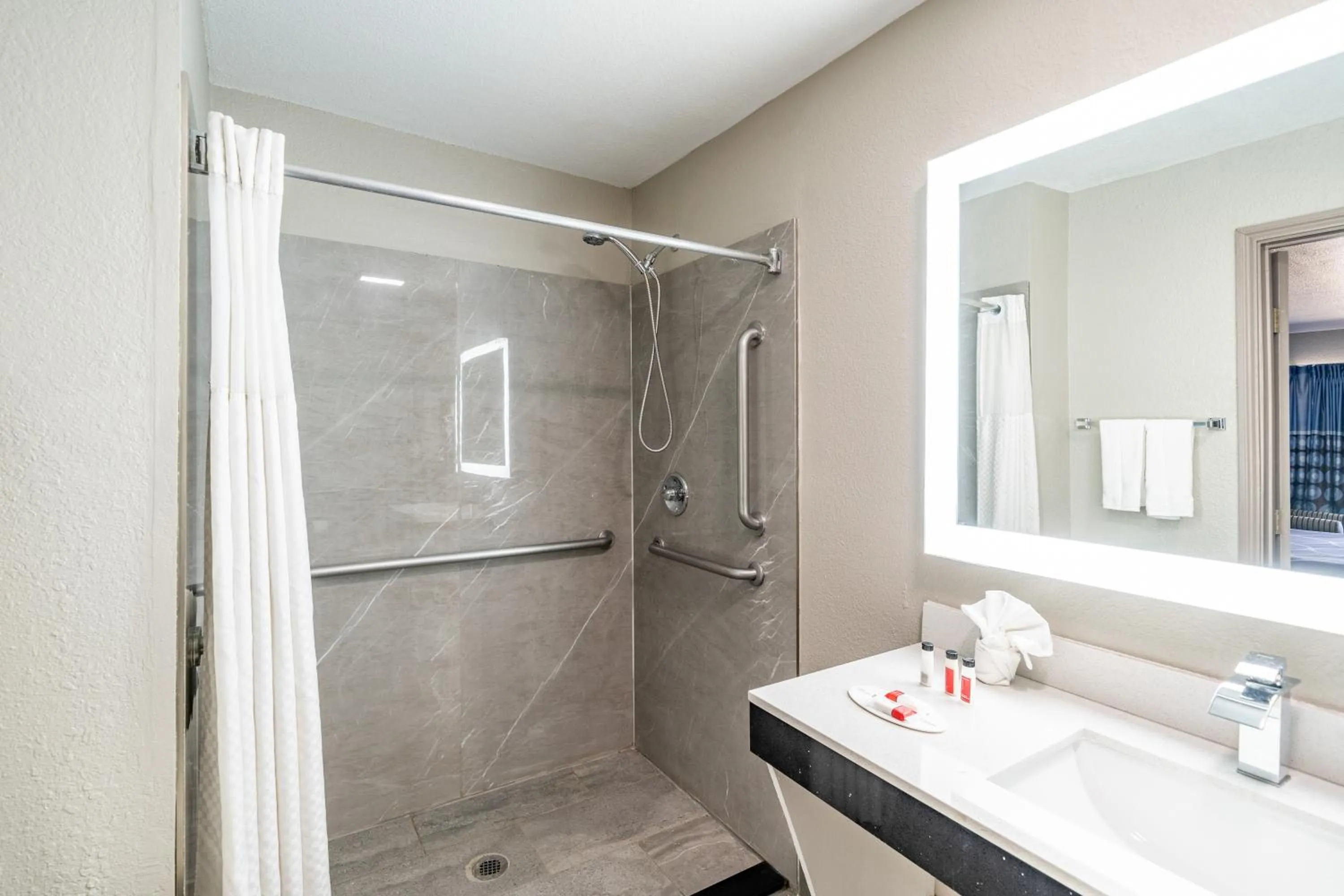 Shower in Super 8 by Wyndham San Antonio/Riverwalk Area