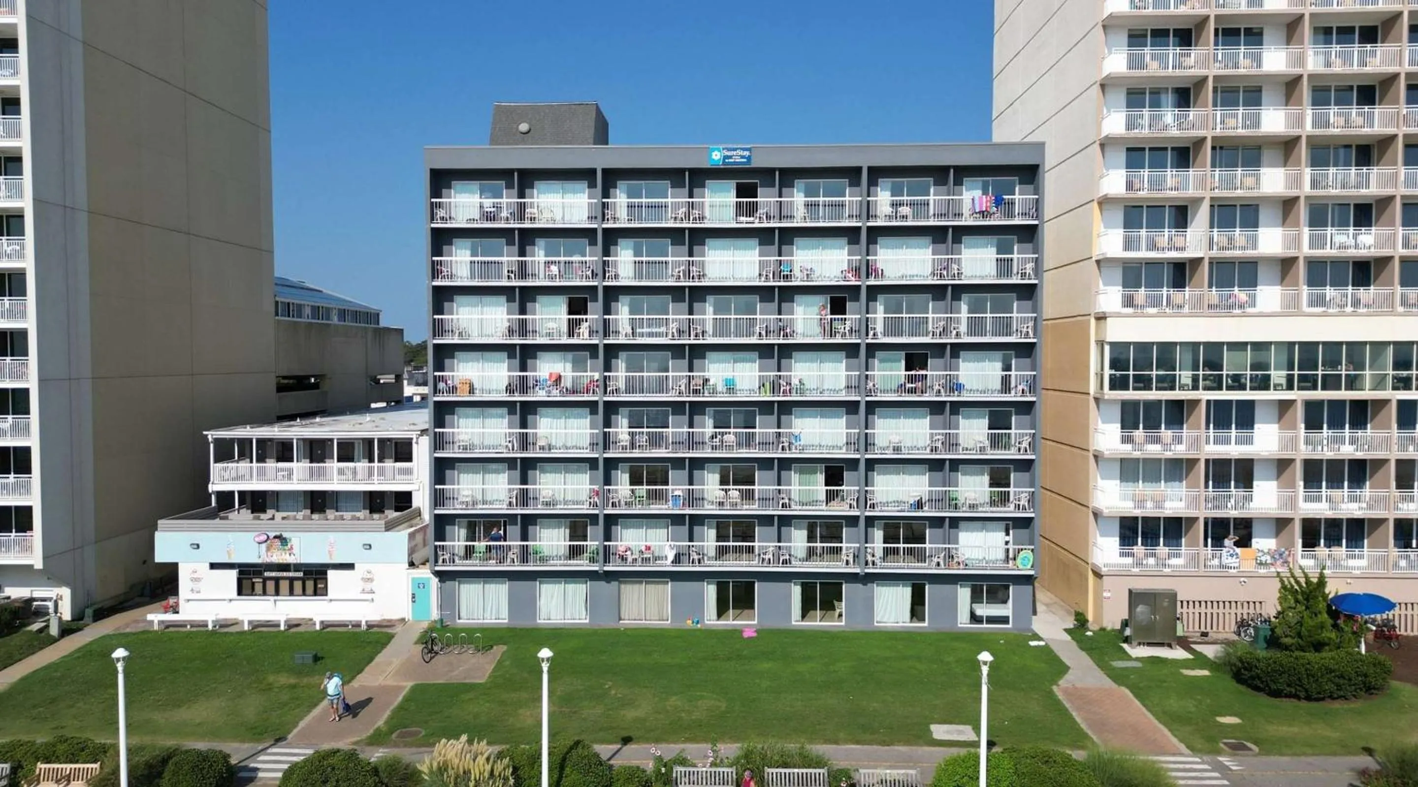 Property building in SureStay Studio by Best Western Virginia Beach Oceanfront
