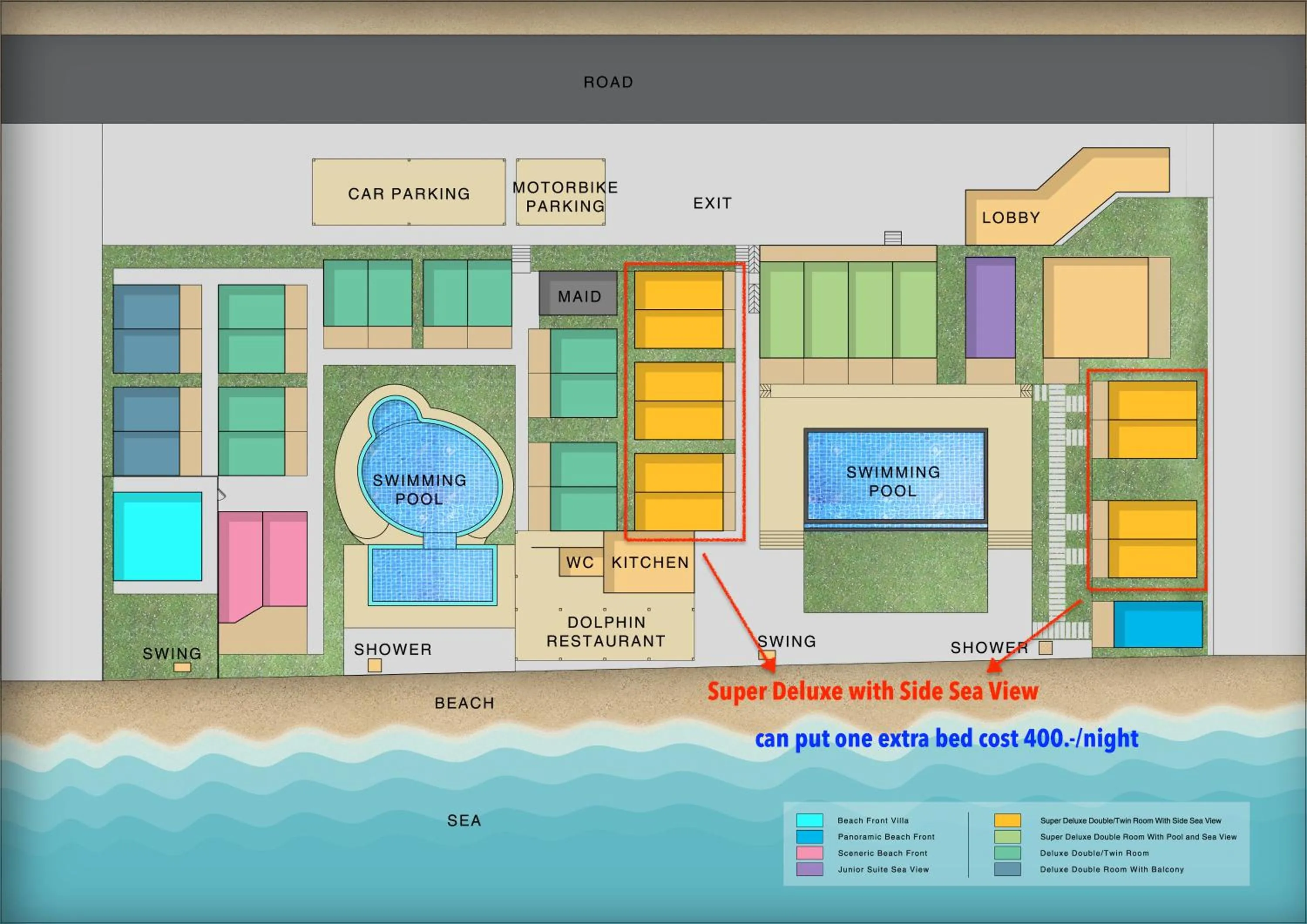 Floor plan in Samui Mermaid Beachfront