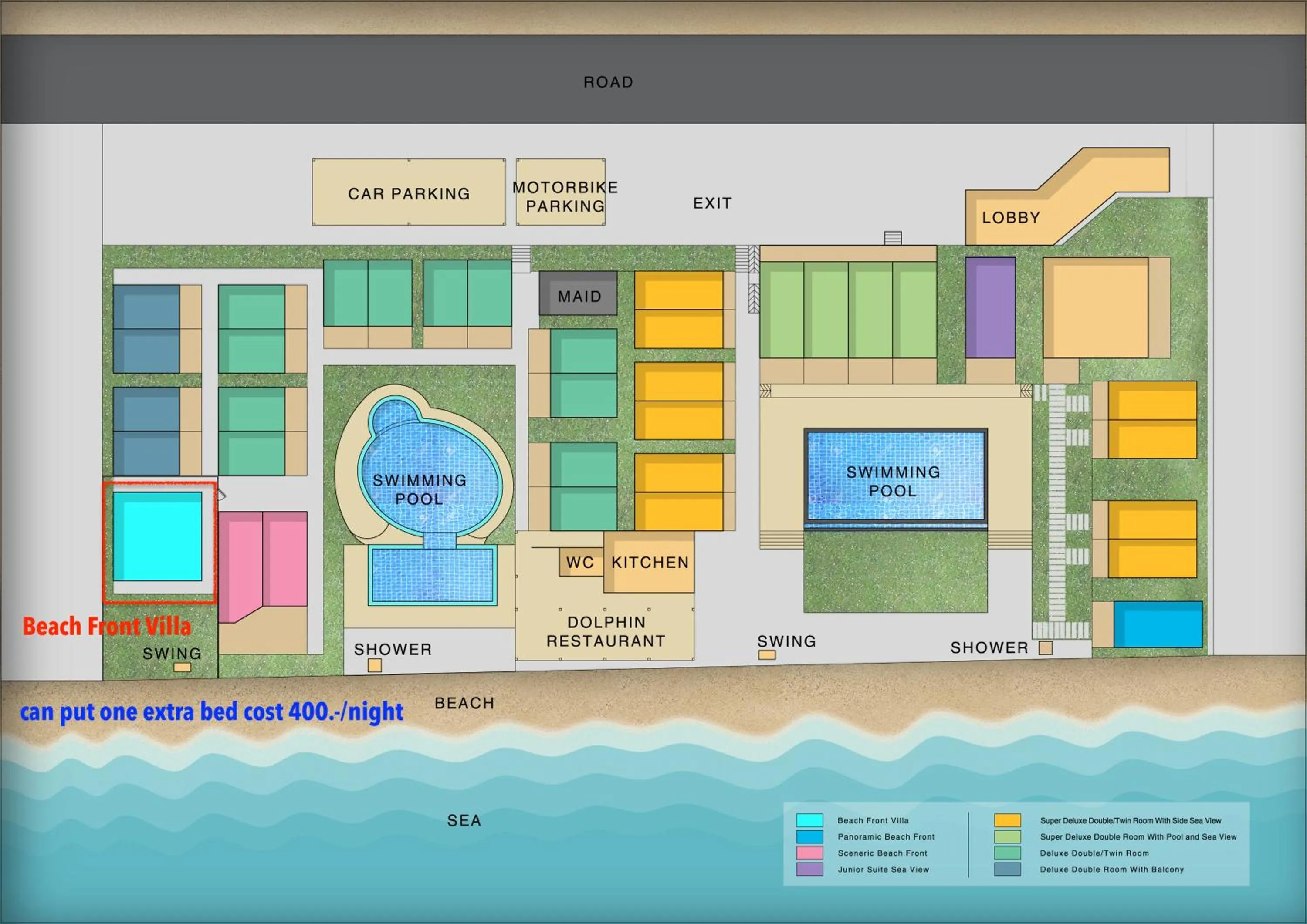 Floor plan in Samui Mermaid Beachfront