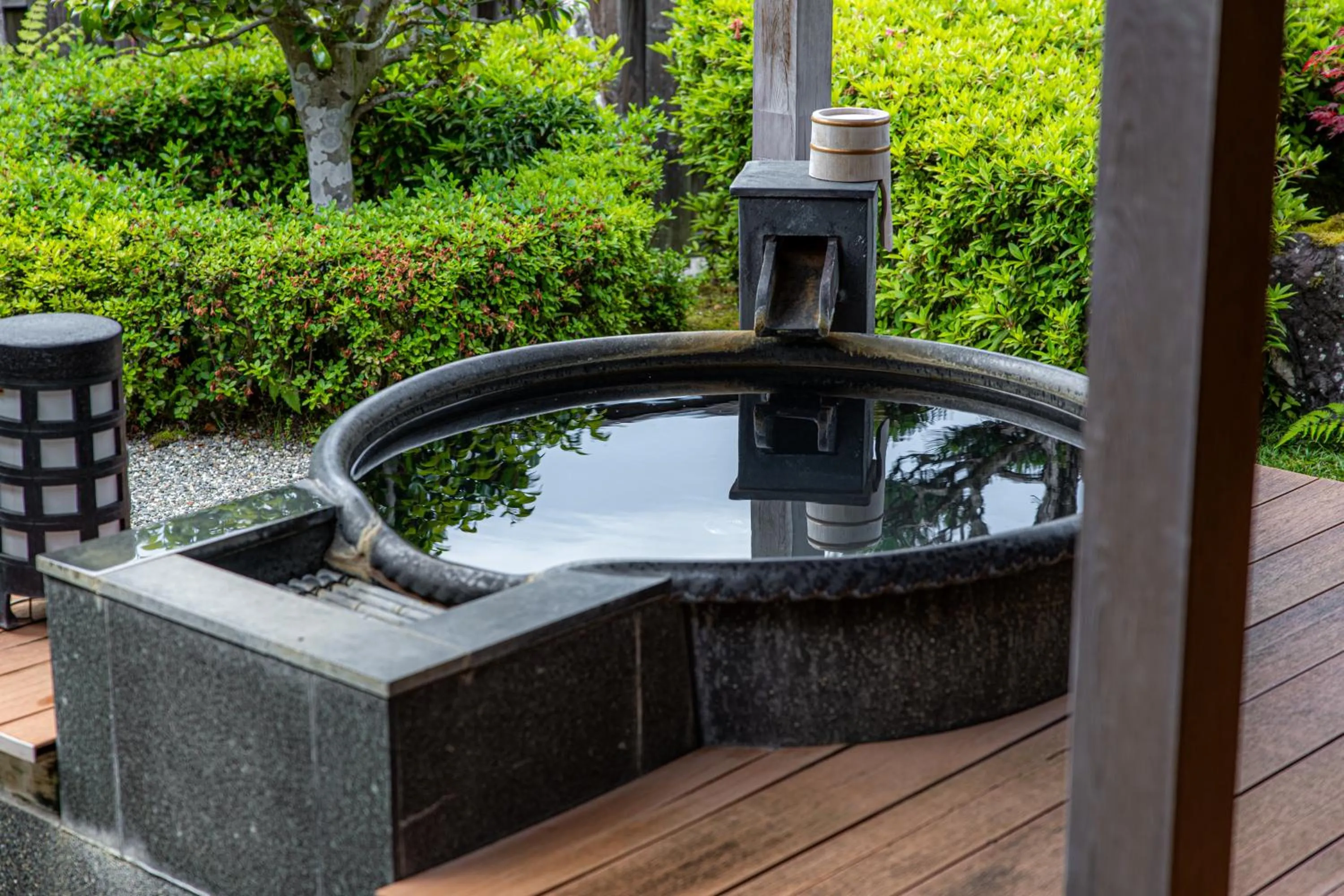 Hot Spring Bath in Japanese Ryokan Seryo