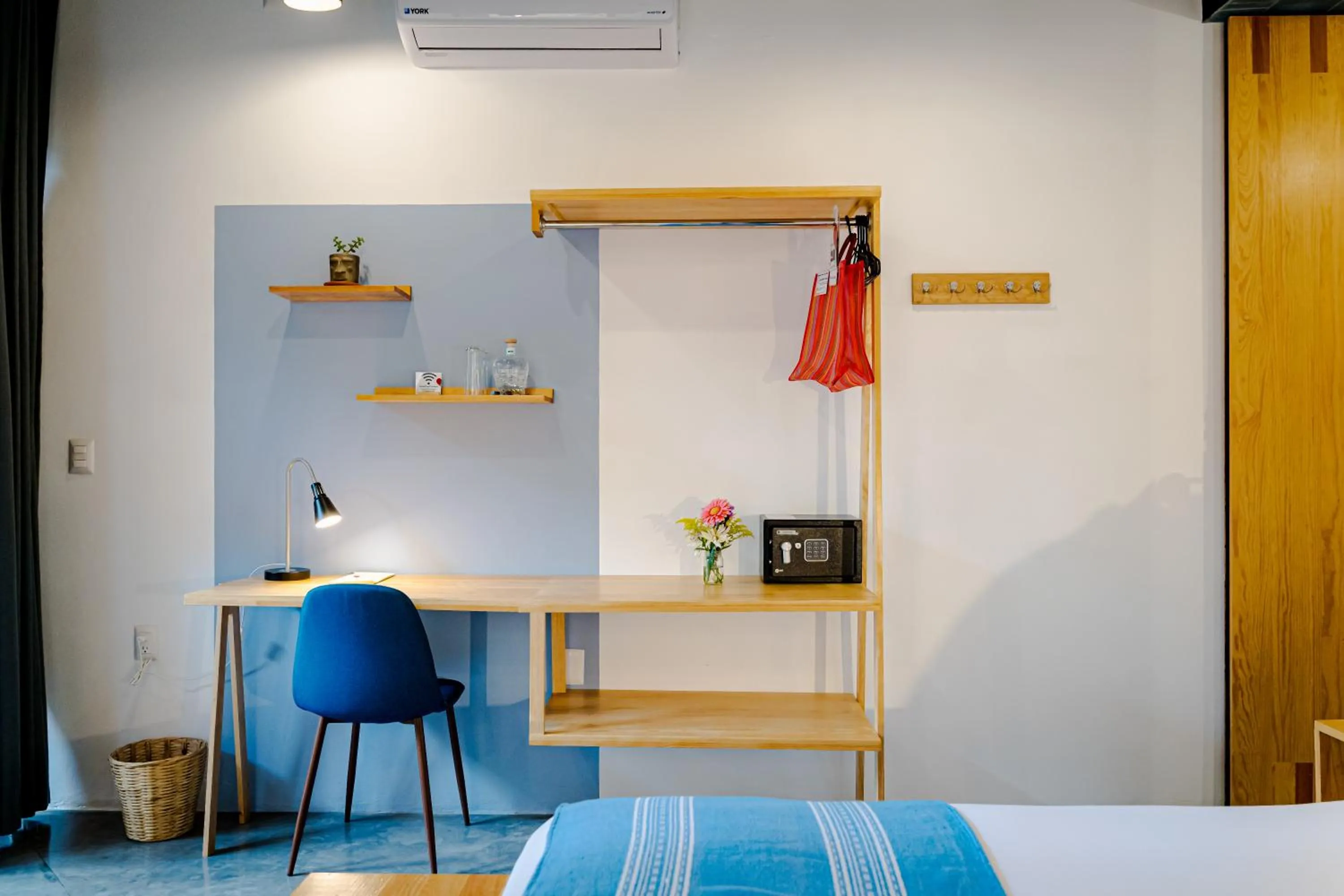 Decorative detail, Bed in Hotel con Corazón Oaxaca