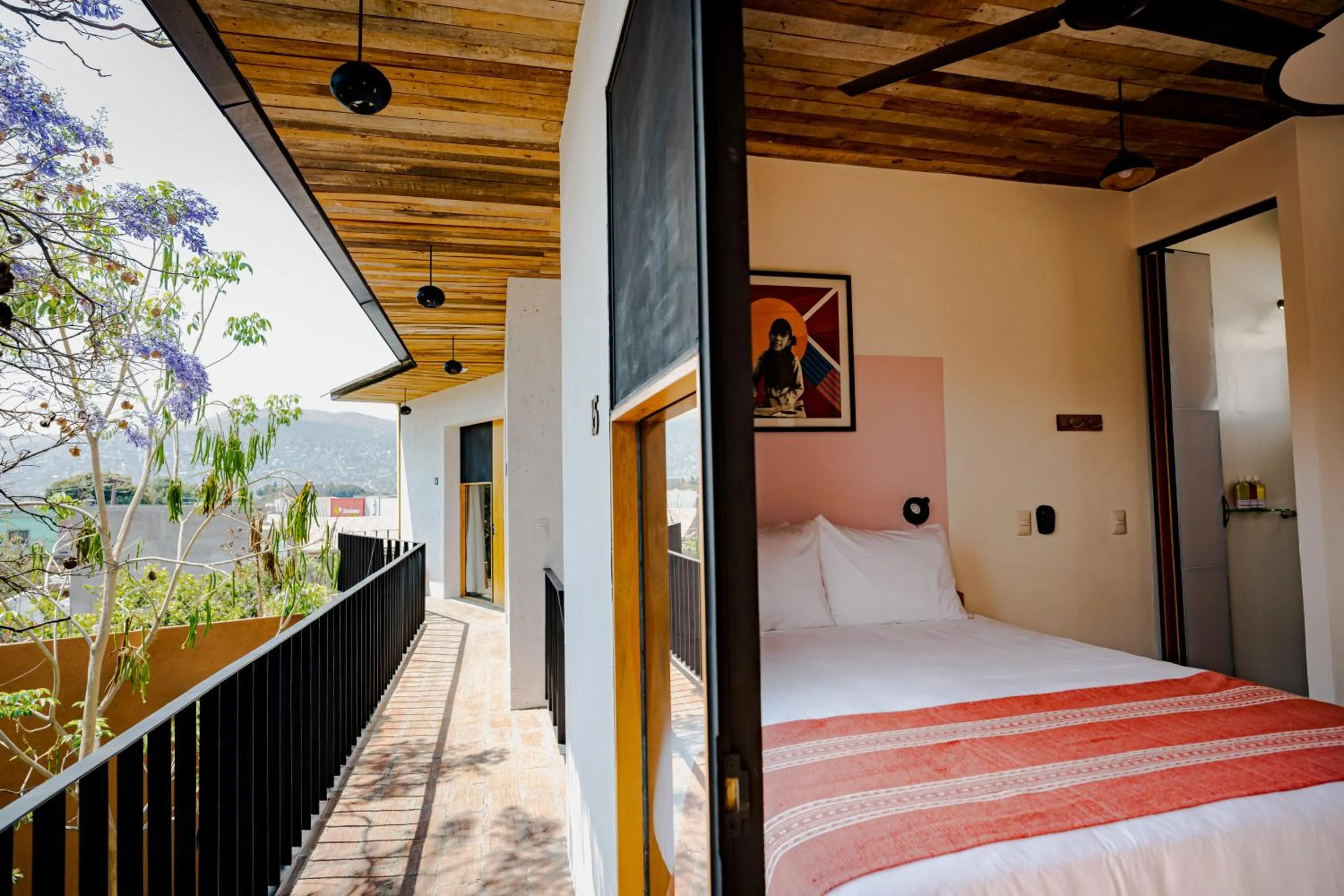 Bedroom, Bed in Hotel con Corazón Oaxaca