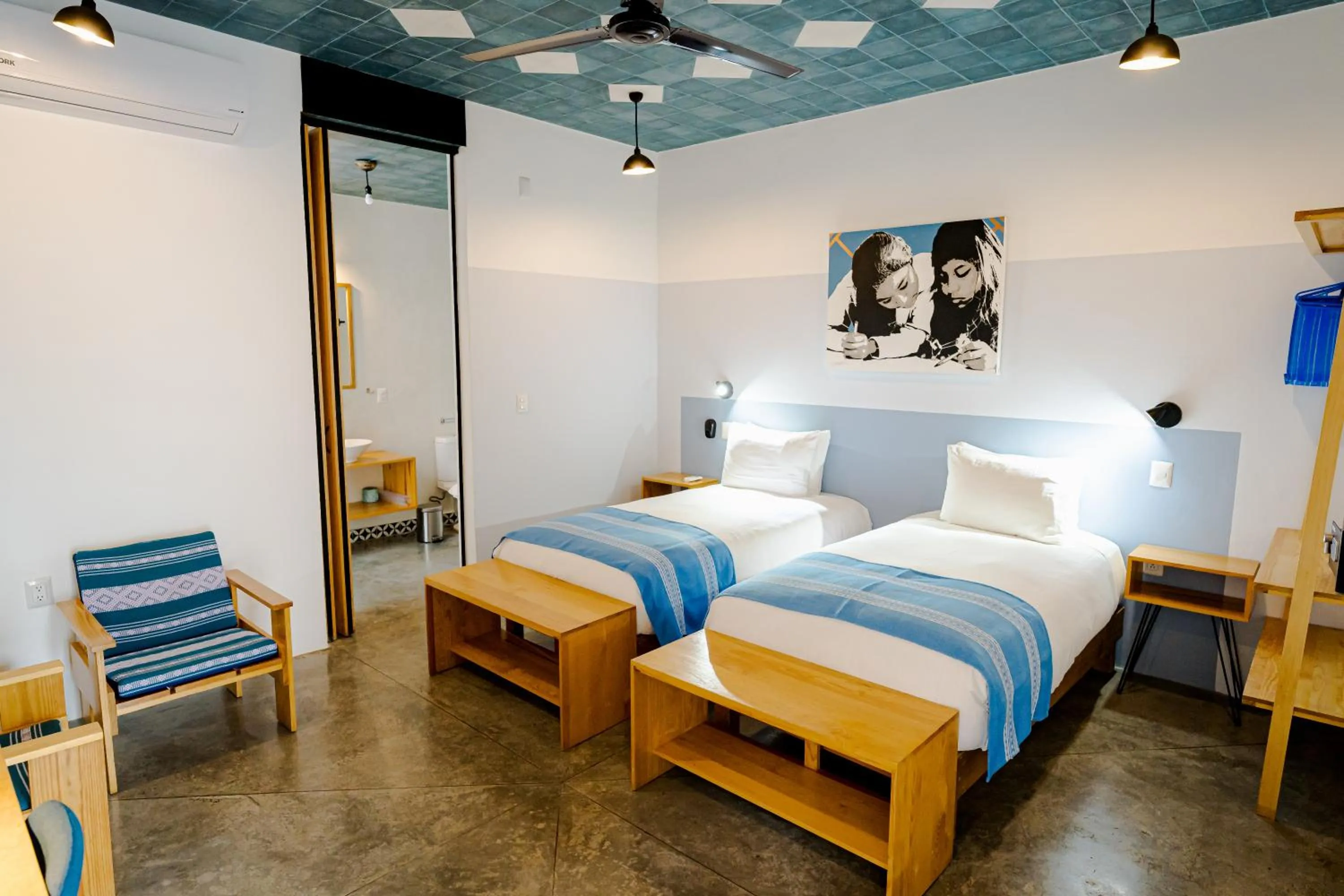 Bed in Hotel con Corazón Oaxaca