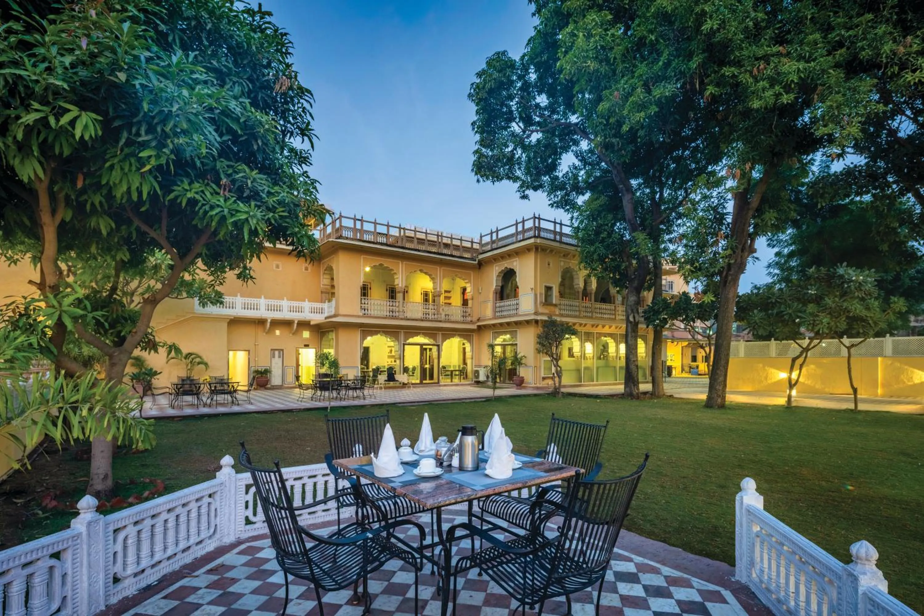 Garden in Chomu Palace Jaipur - A Heritage Hotel
