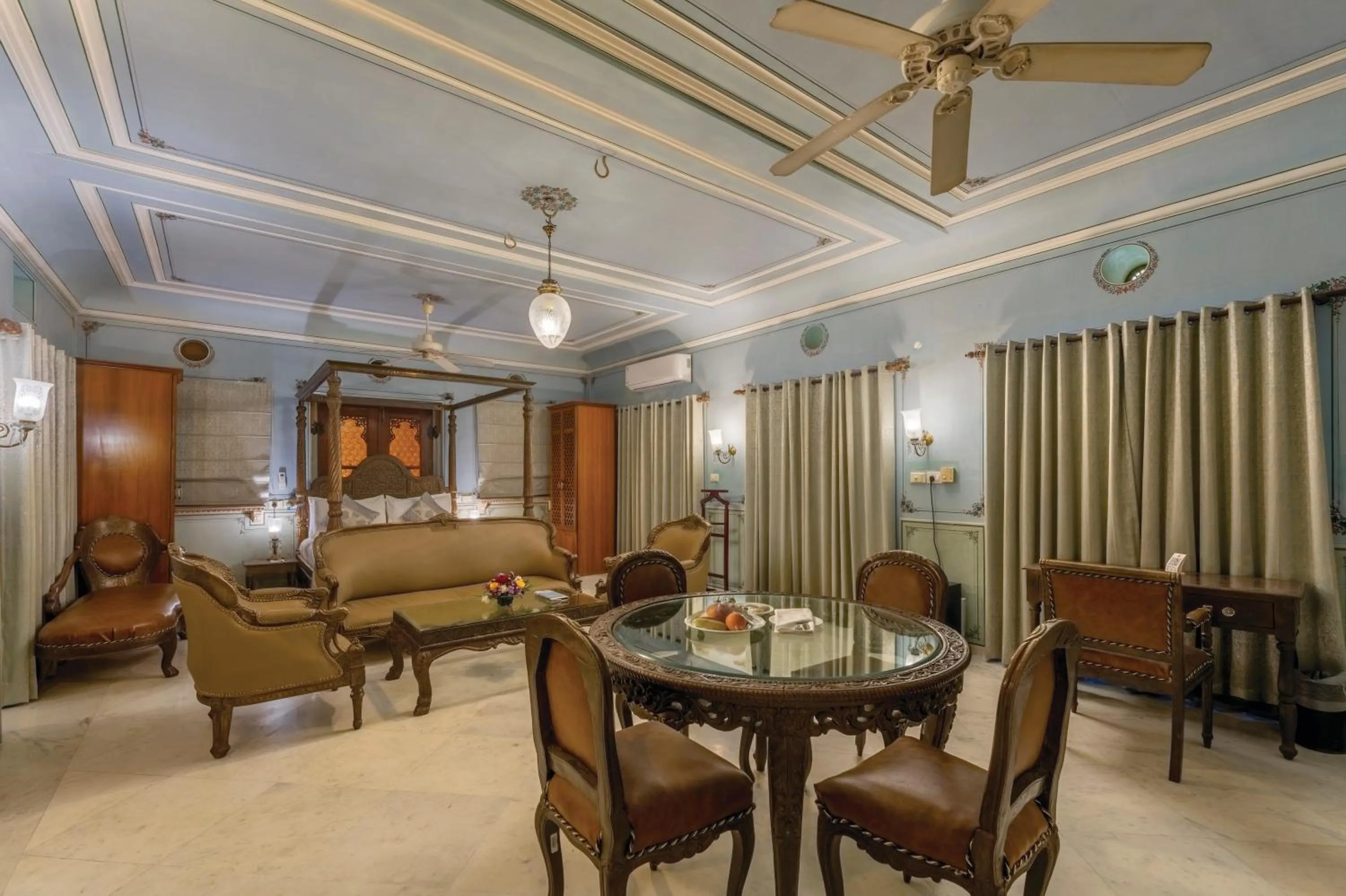 Seating area in Chomu Palace Jaipur - A Heritage Hotel