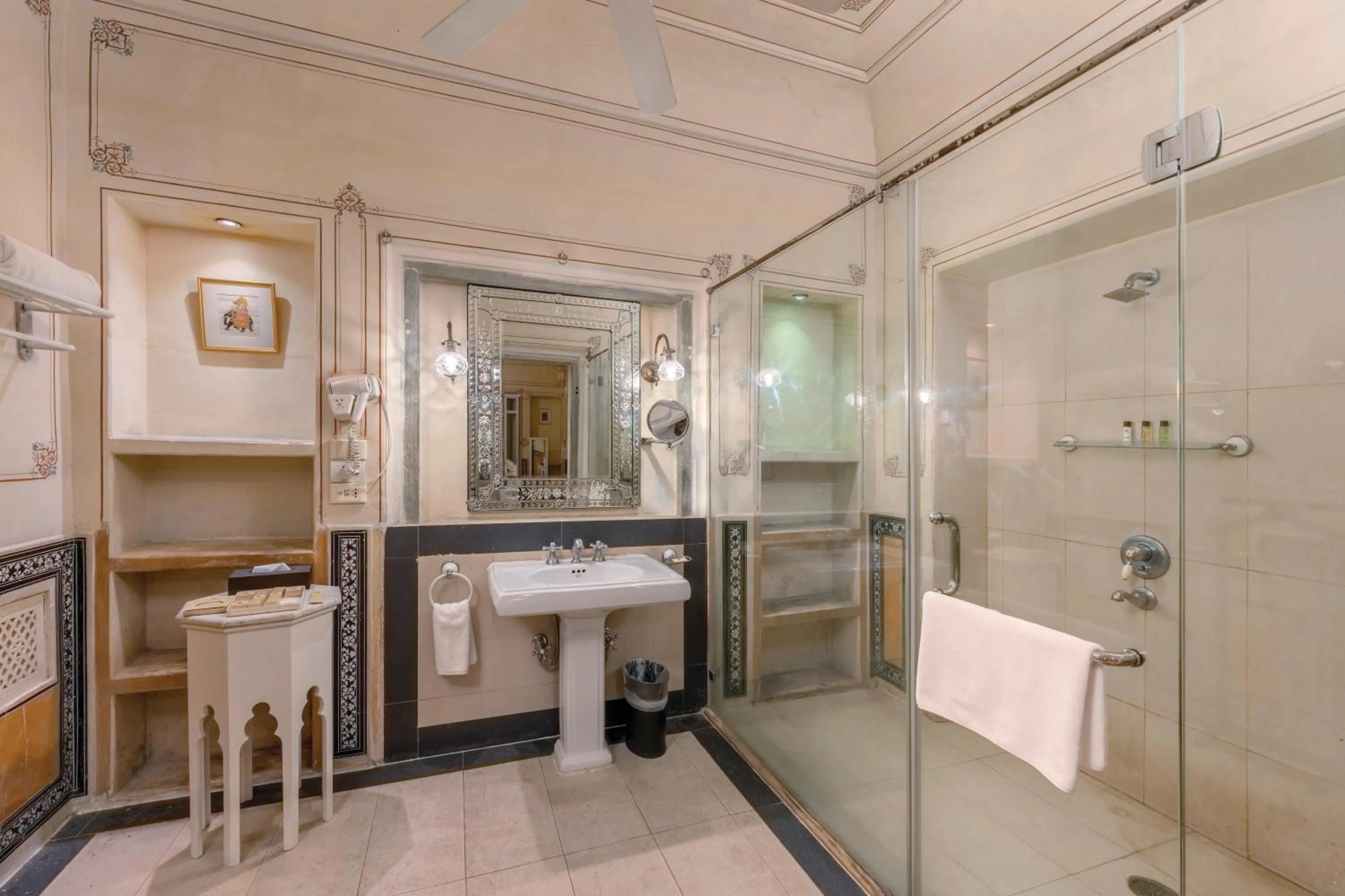 Shower in Chomu Palace Jaipur - A Heritage Hotel