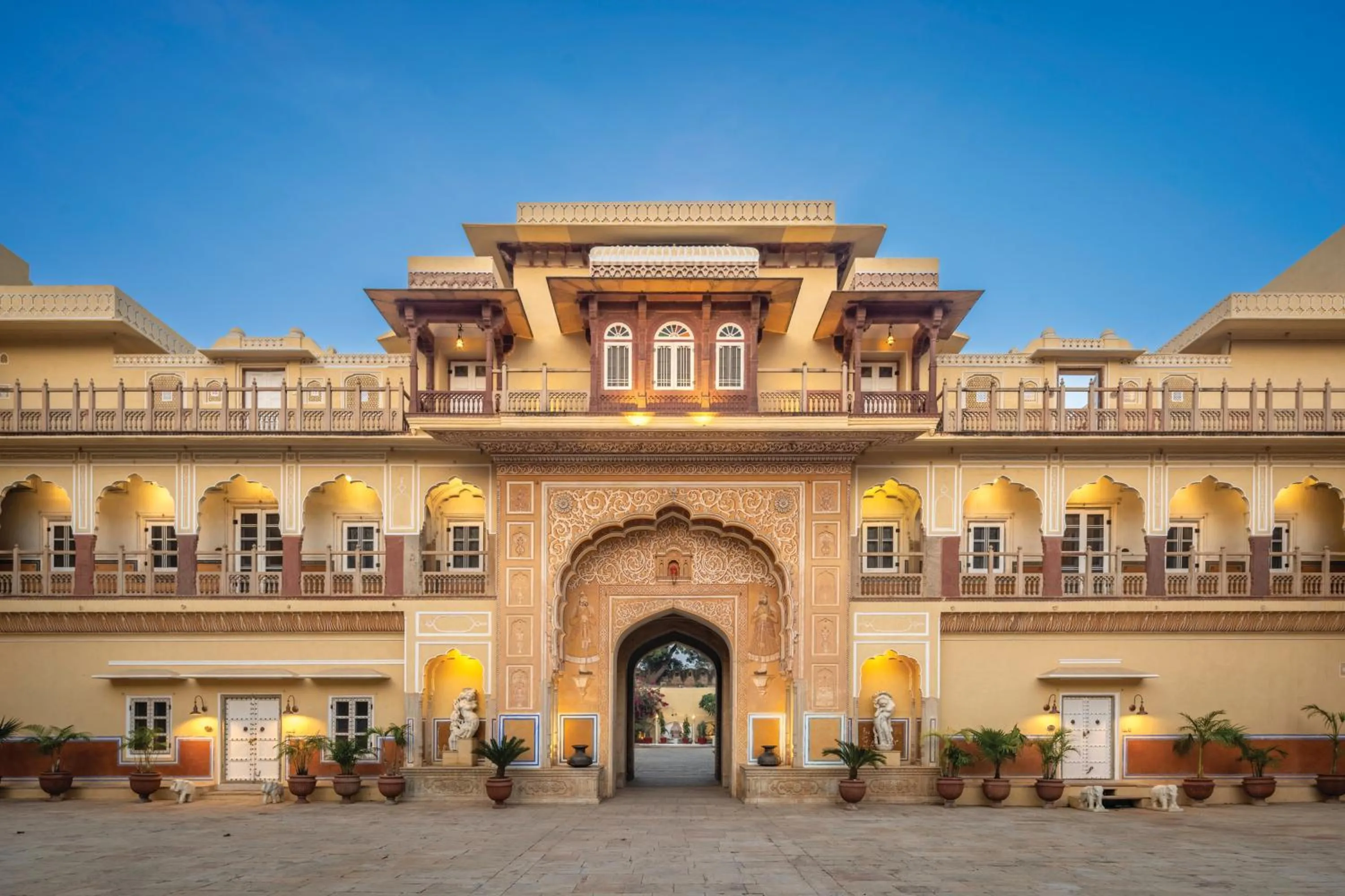 Facade/entrance in Chomu Palace Jaipur - A Heritage Hotel