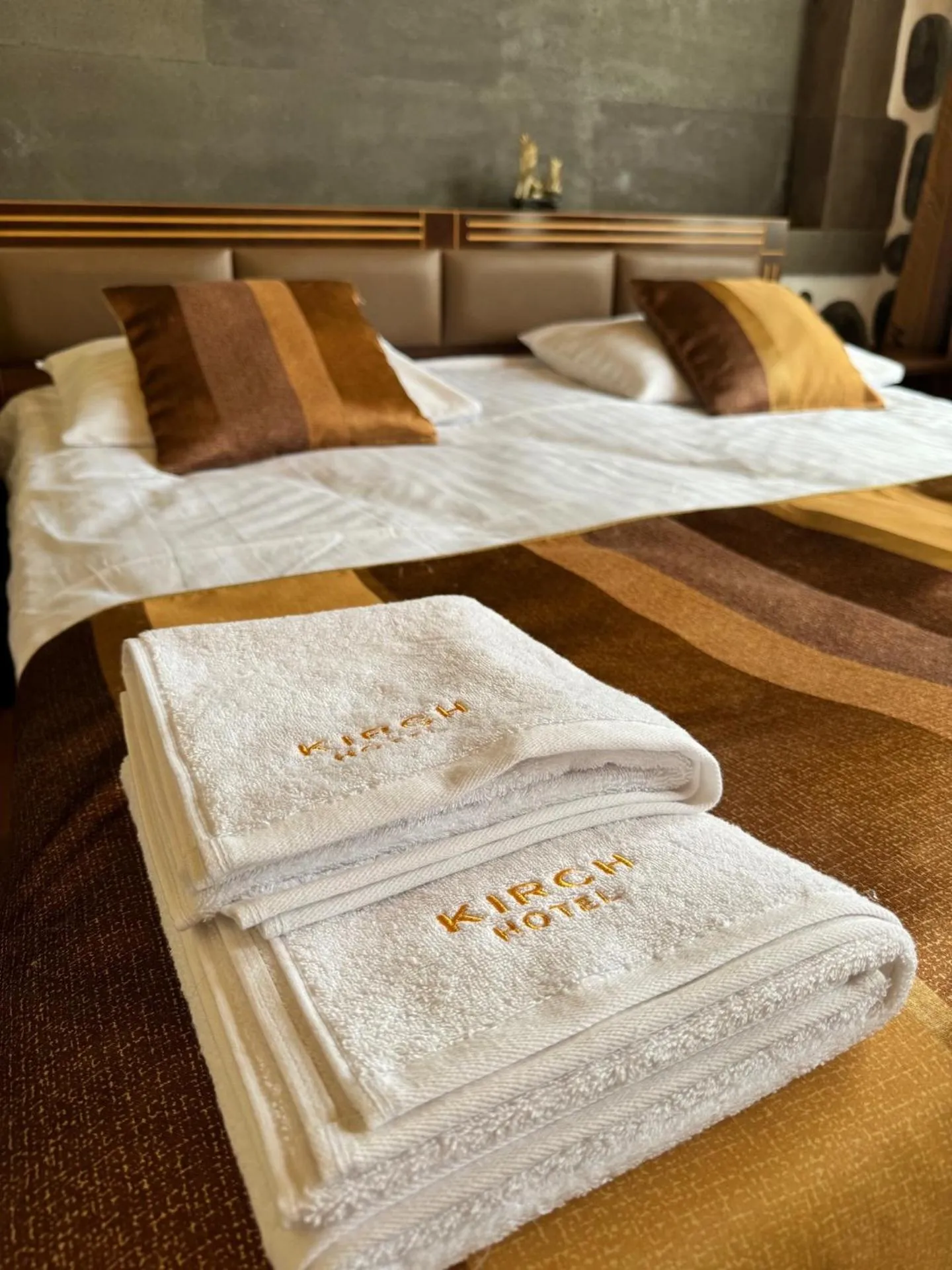 towels, Bed in Kirch Hotel & Restaurant