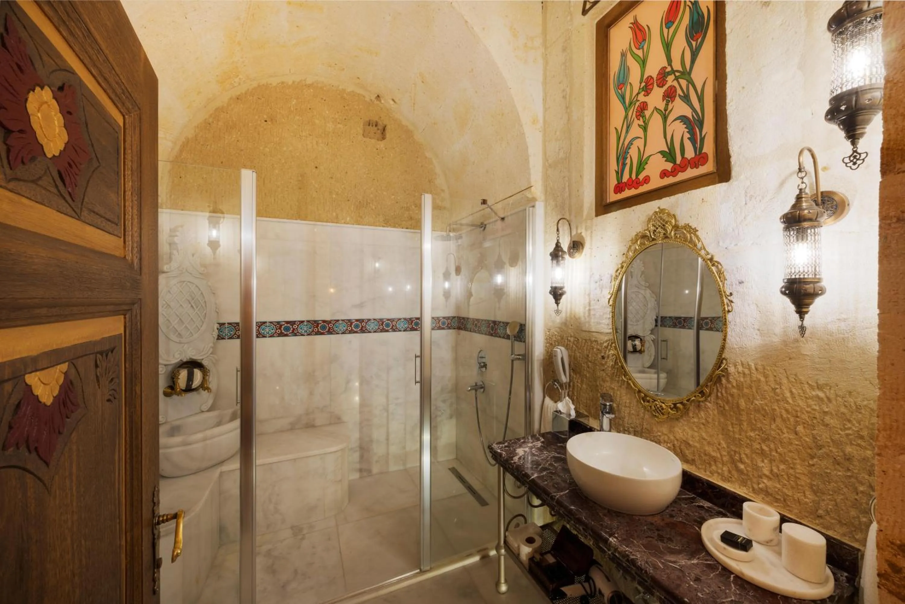 Bathroom in Tafoni Houses Cave Hotel