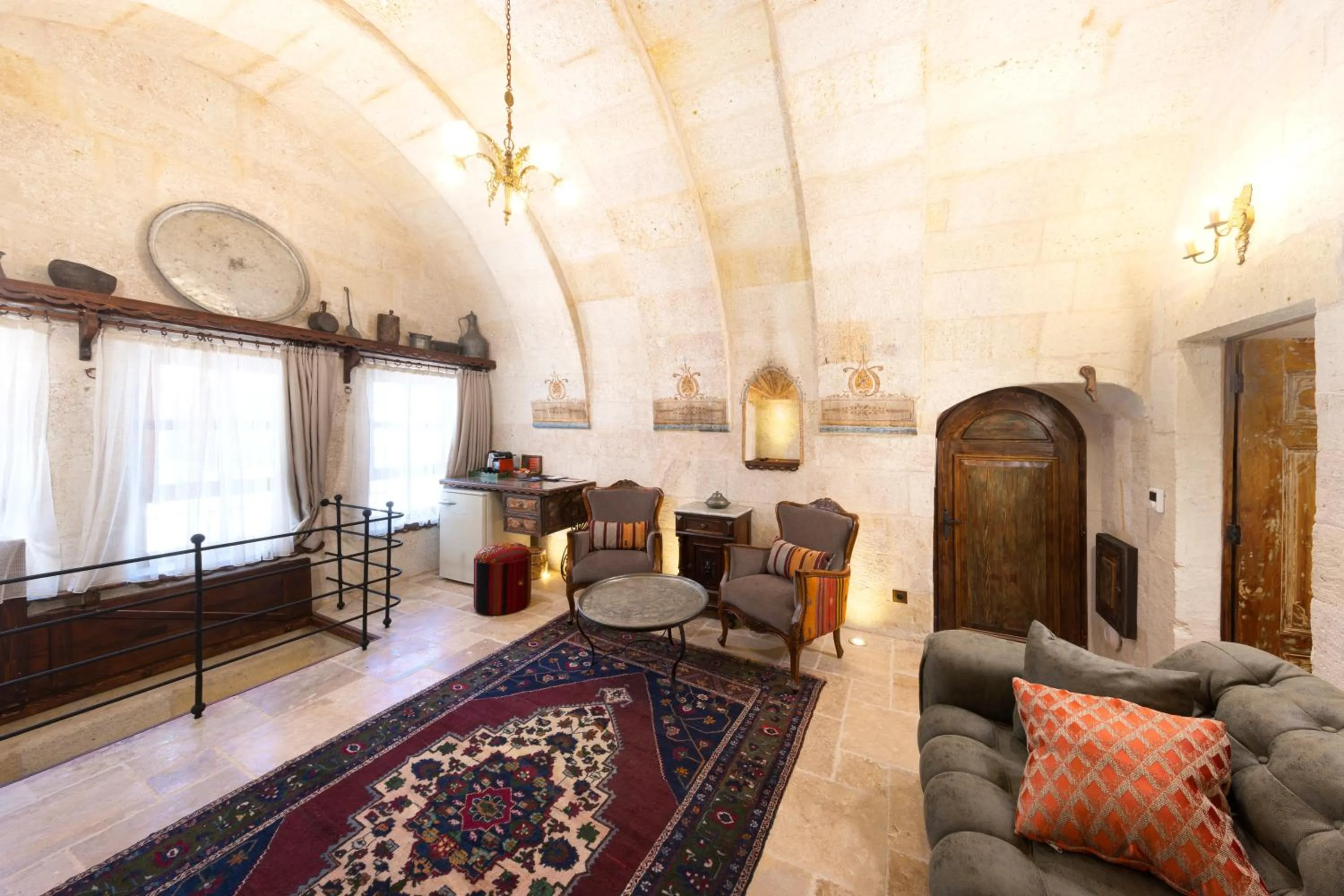 Living room in Tafoni Houses Cave Hotel