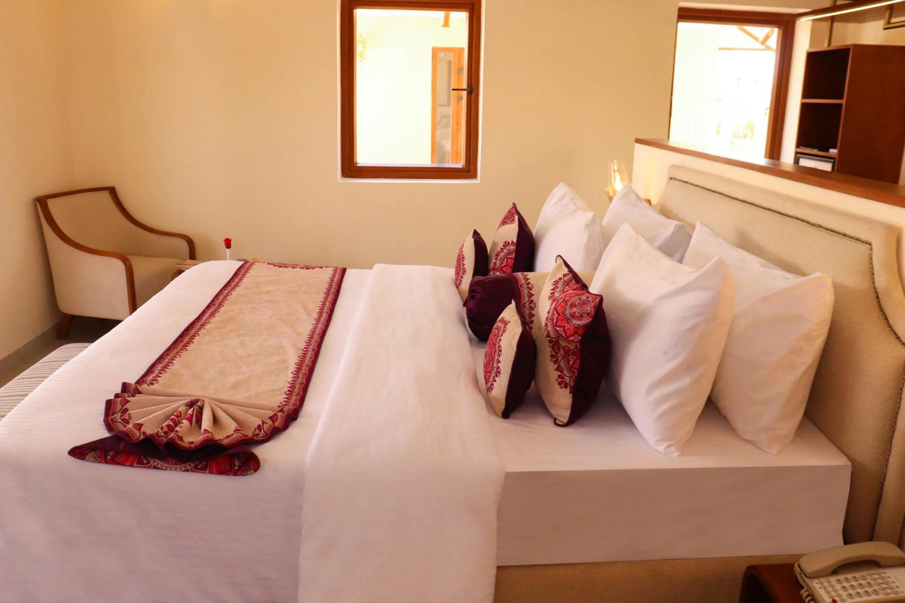 Bed in Chokhi Dhani The Palace Hotel