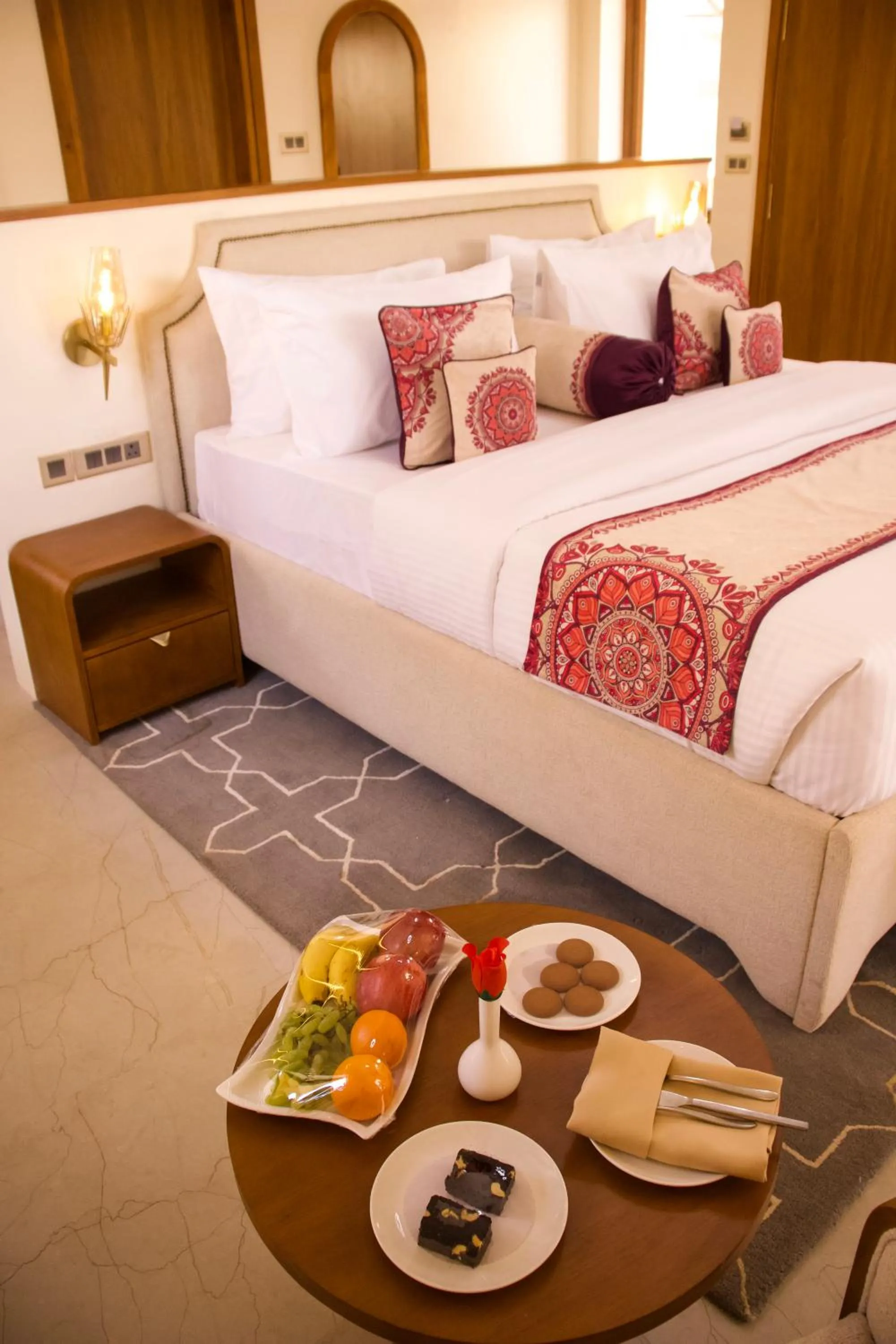 Bed in Chokhi Dhani The Palace Hotel