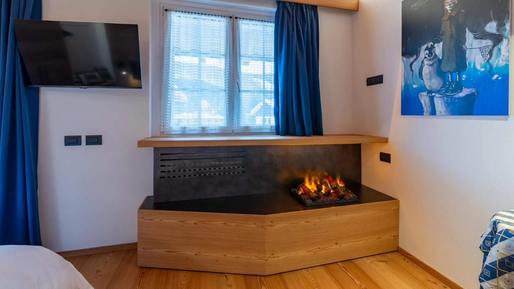 Living room, Bed in Sport Hotel Alpina