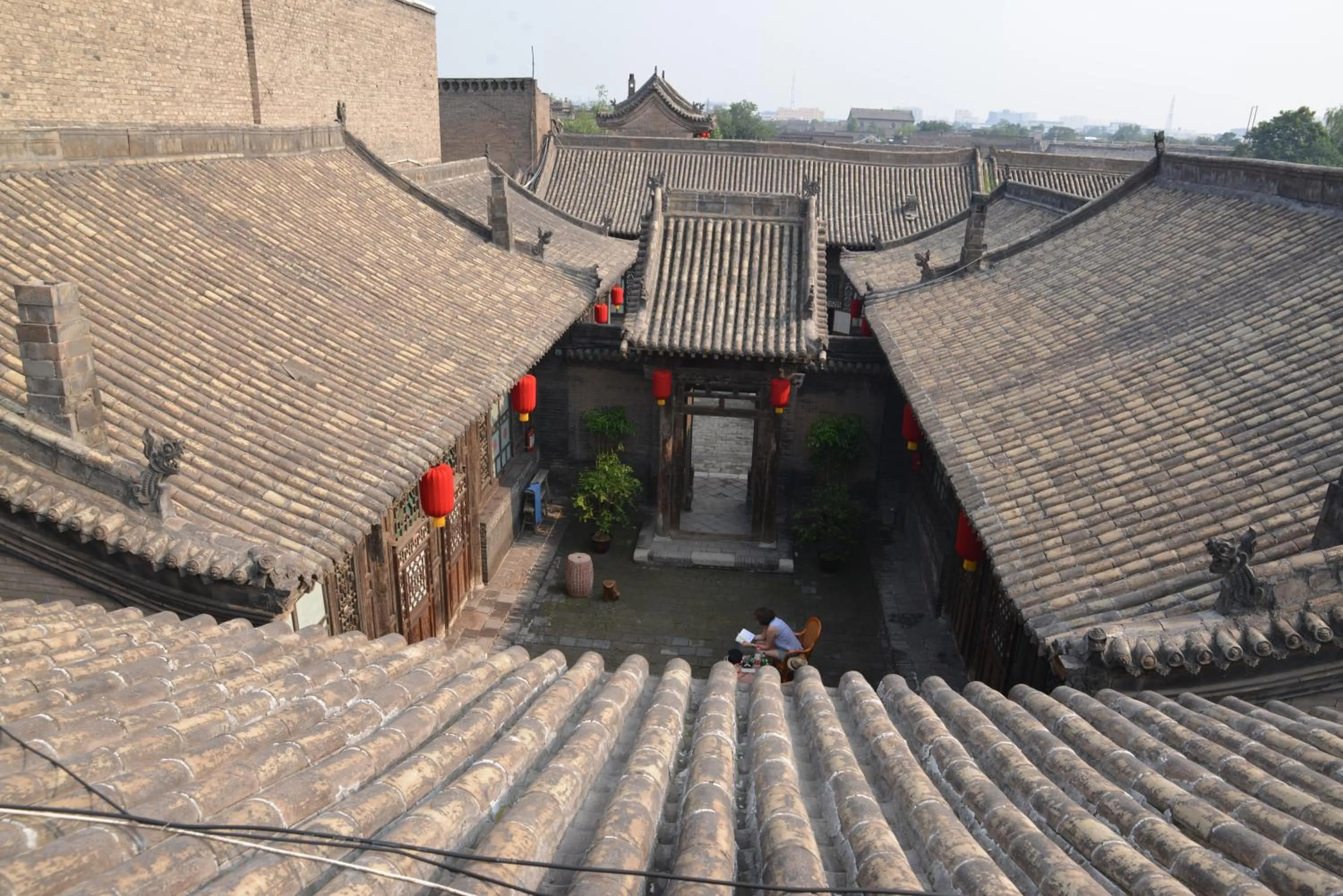 Bird's eye view in Pingyao Yide Hotel