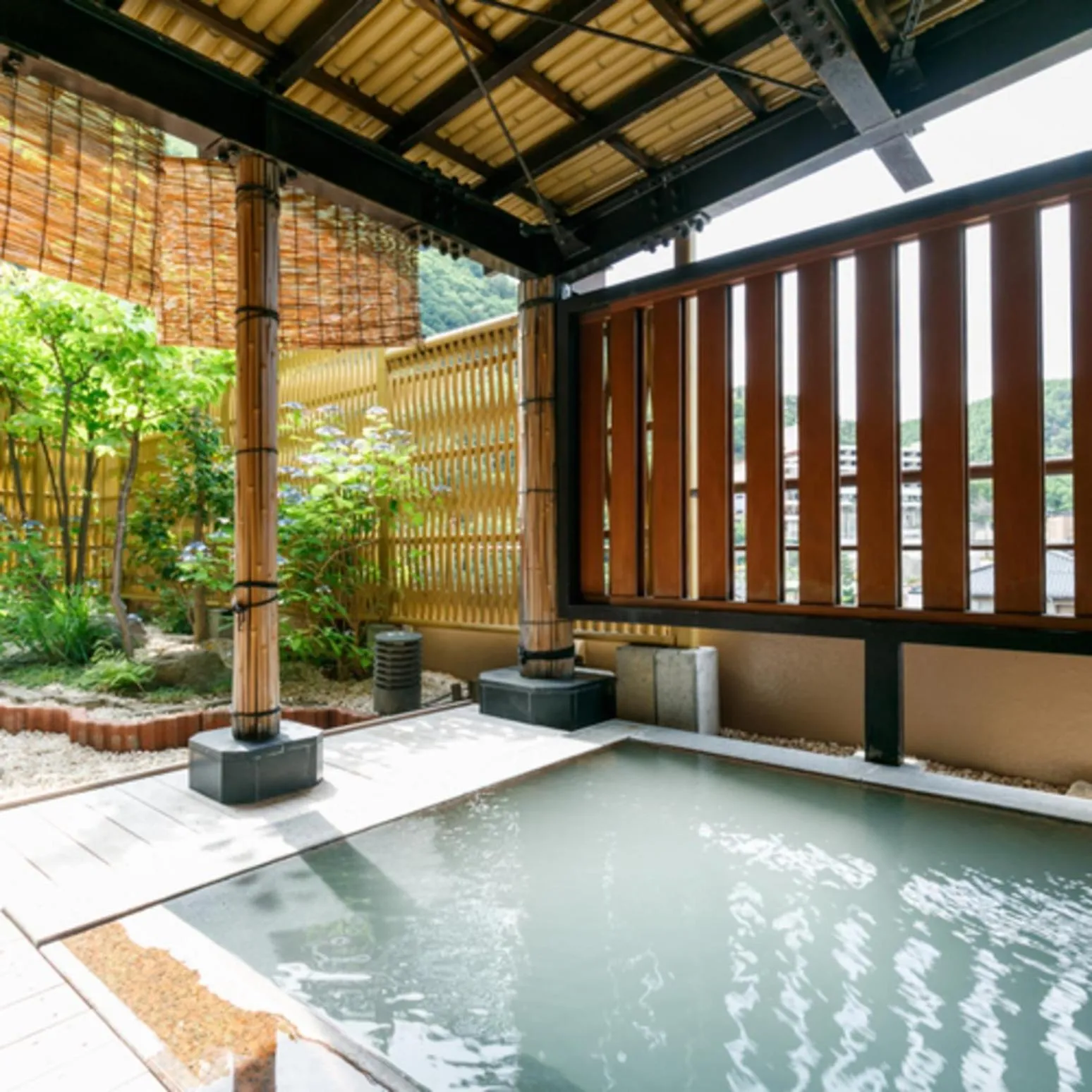 Open Air Bath in Umemura Ryokan Uguisutei